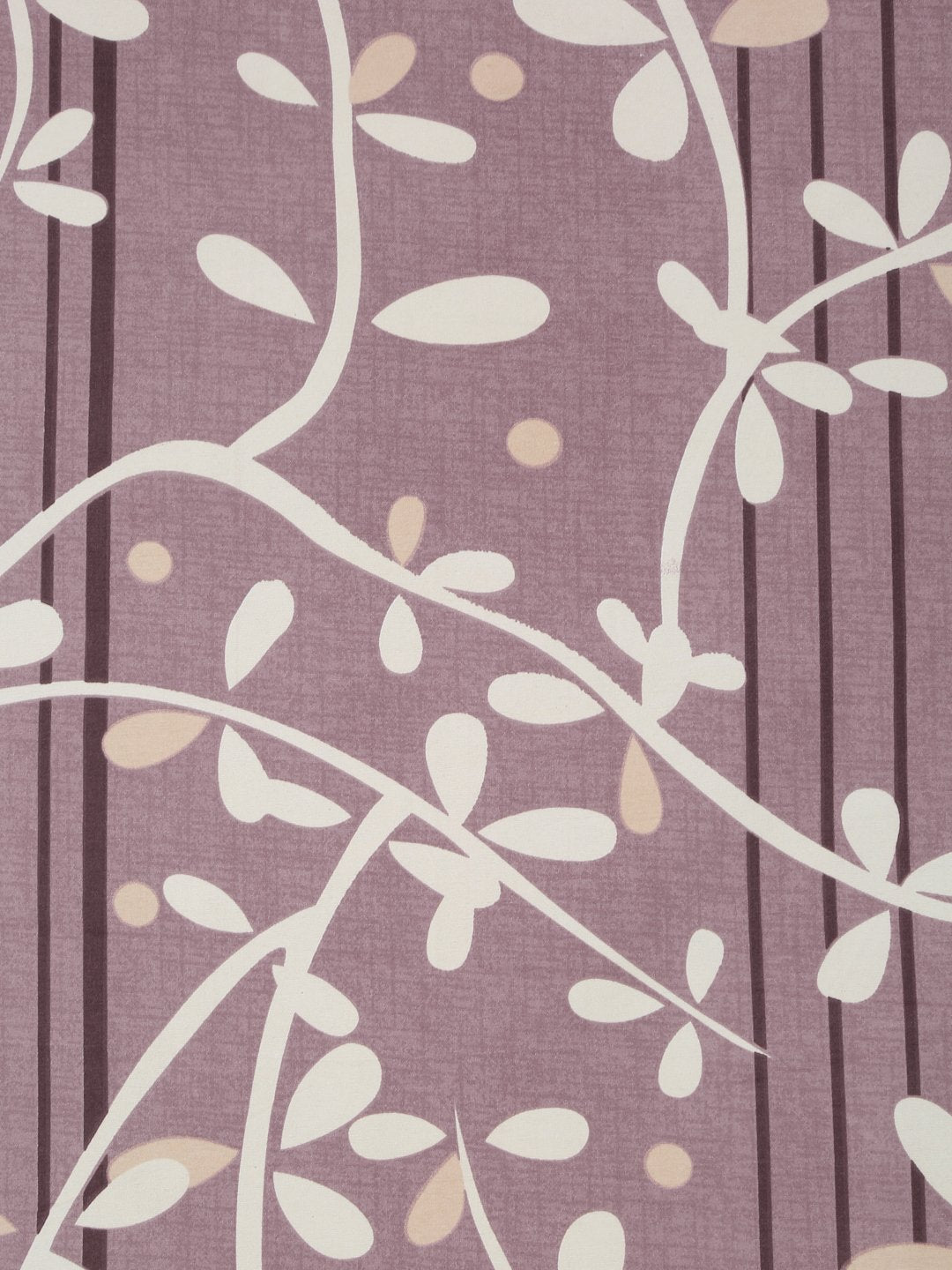Purple Floral  300 TC Cotton Blend Double Bedsheet in Book Fold Packing