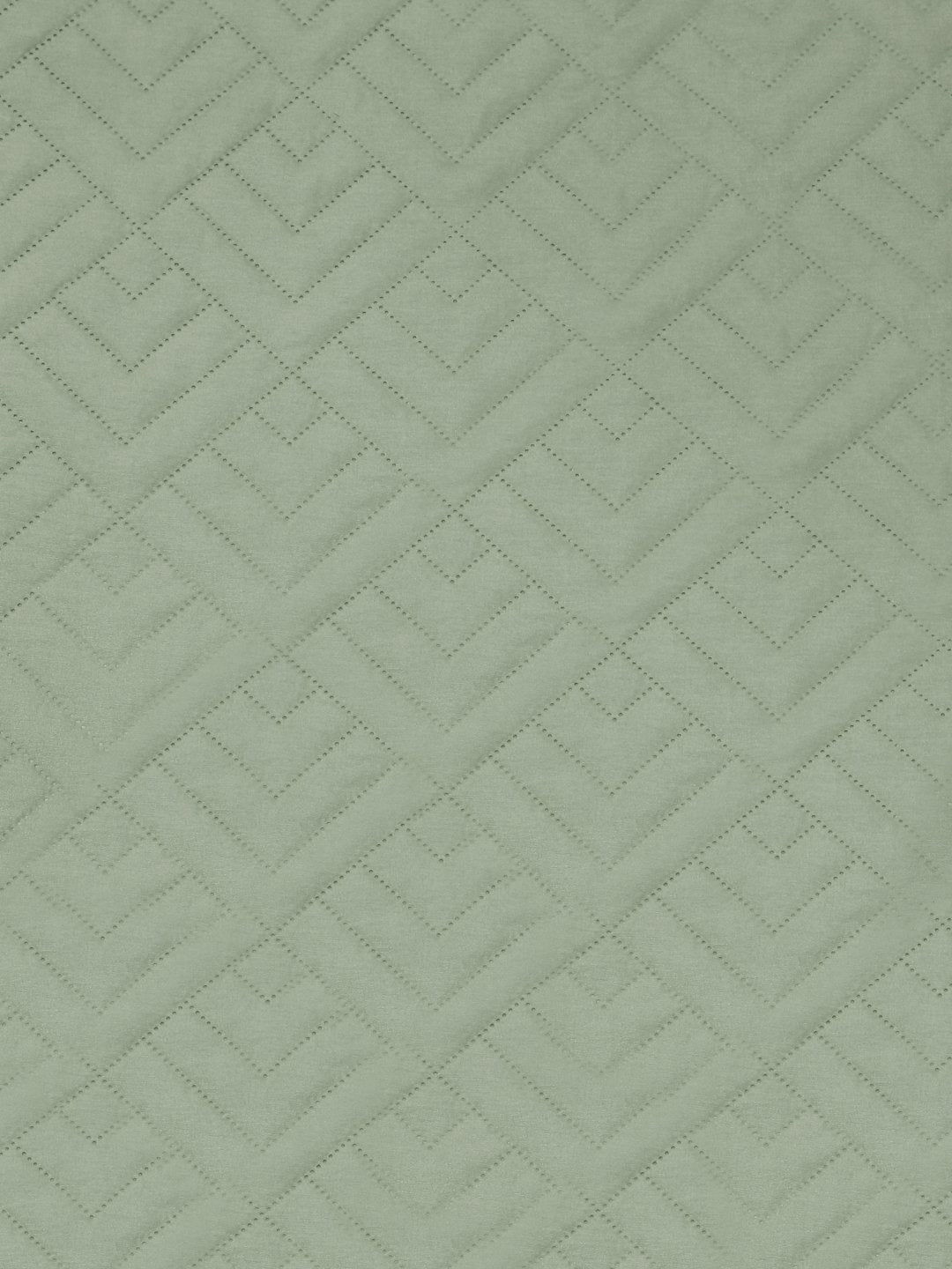 Green Geometric King Size Micro Fiber Filling Double Bedcover with 2 Pillow covers