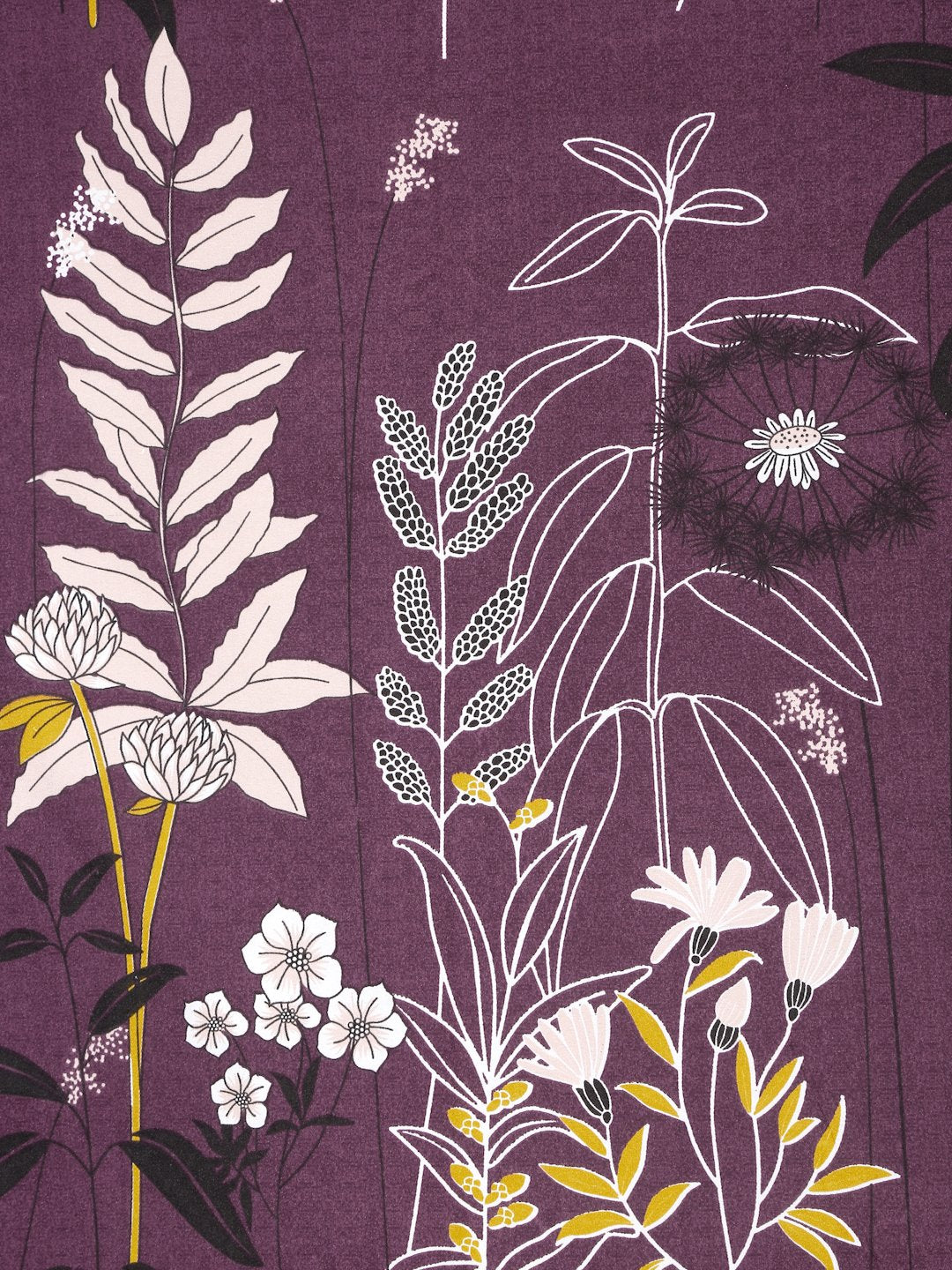 Purple Floral 300 TC Cotton Blend Fitted Double Bedsheet in Book Fold Packing
