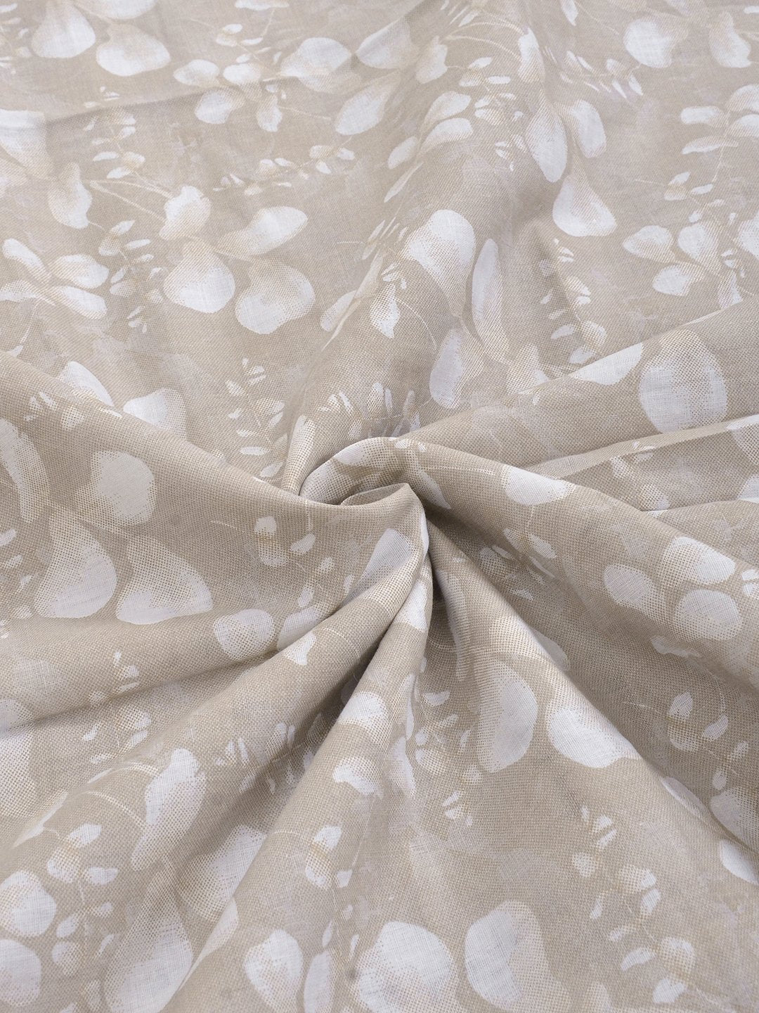 Beige Pure Cotton Floral Double Bed Dohar