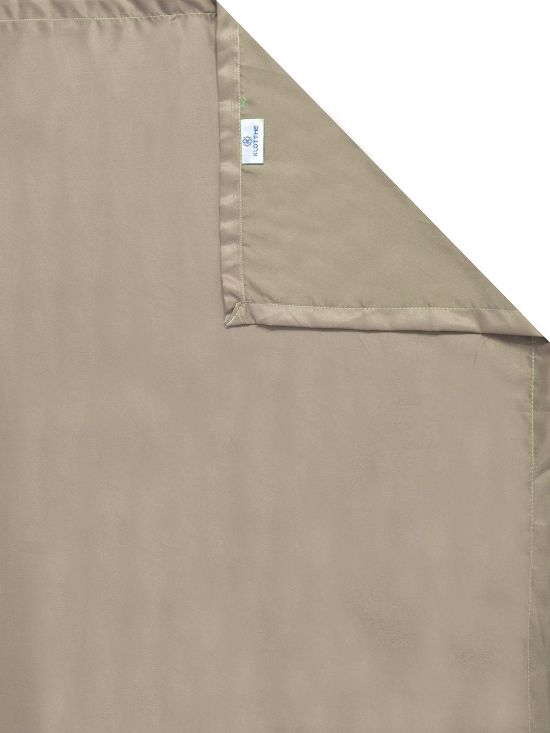 Beige Solid 400 TC Satin Super King Double Bedsheet with 2 Pillow Covers & 2 Cushion Covers