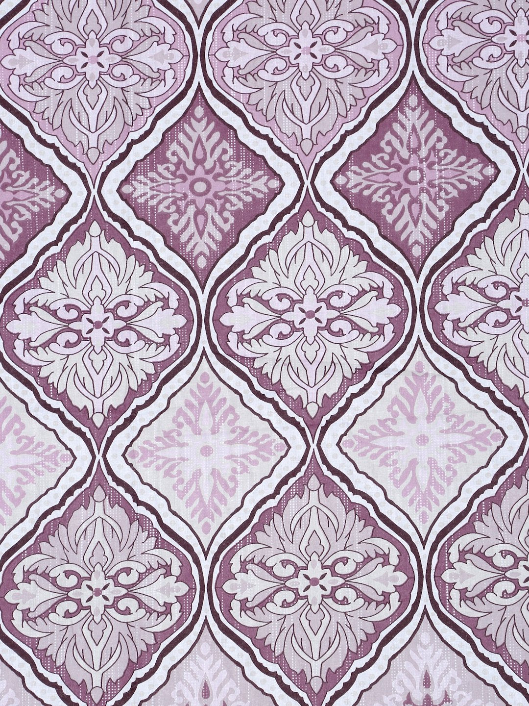 Purple Floral 400 TC Pure Cotton Double Bedsheet with 2 Pillow Covers