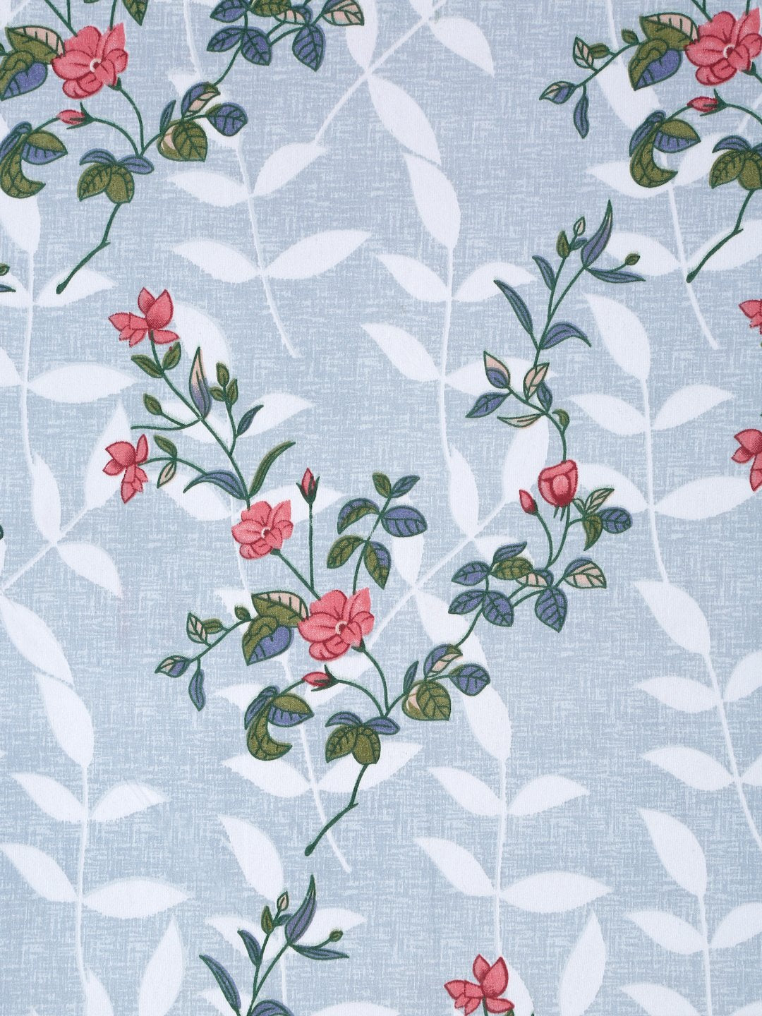 Multi Floral 300 TC Cotton Blend Super King Double Bedsheet with 2 Pillow covers