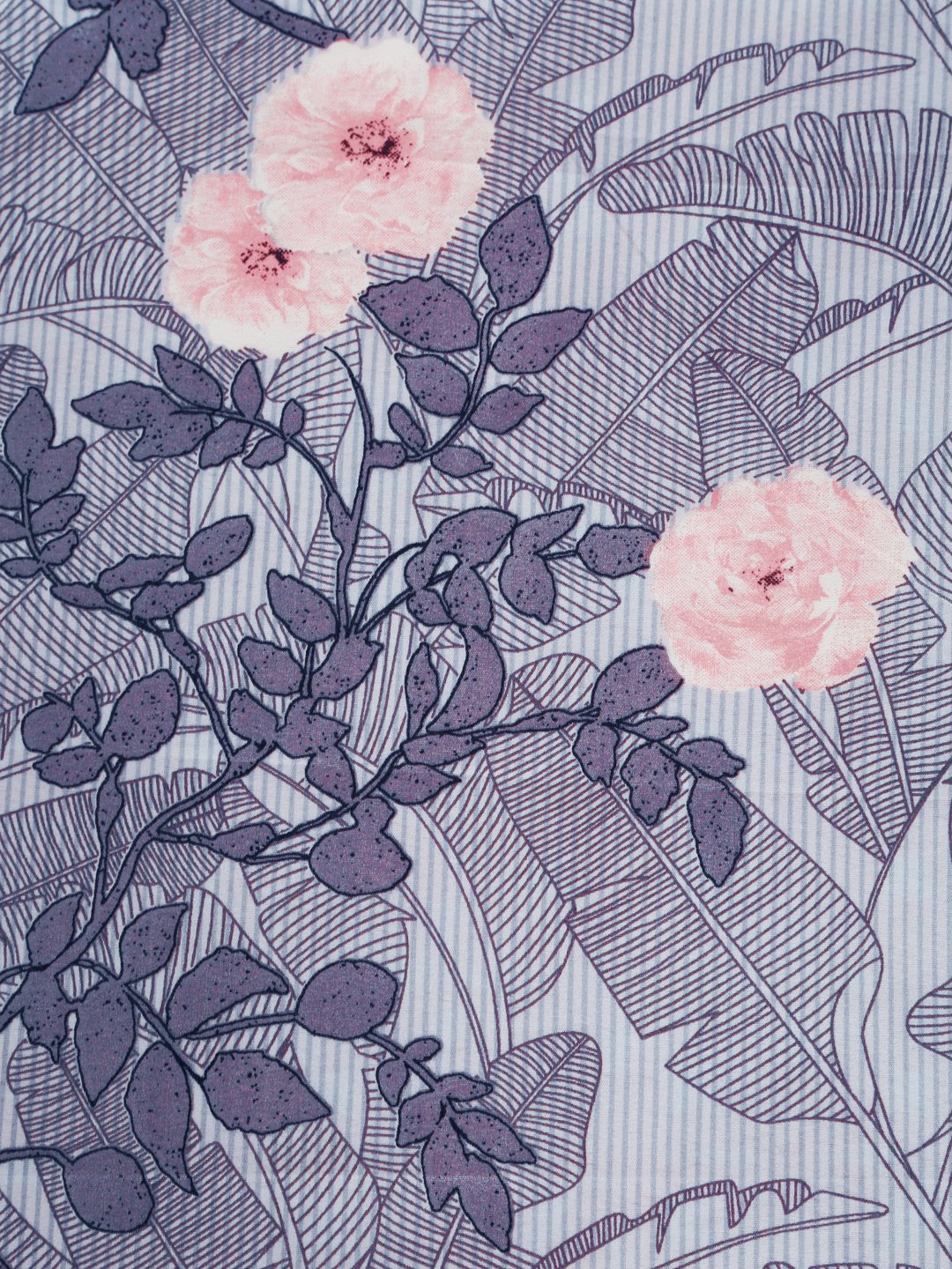 Blue Cotton Blend Floral Double Bed Dohar