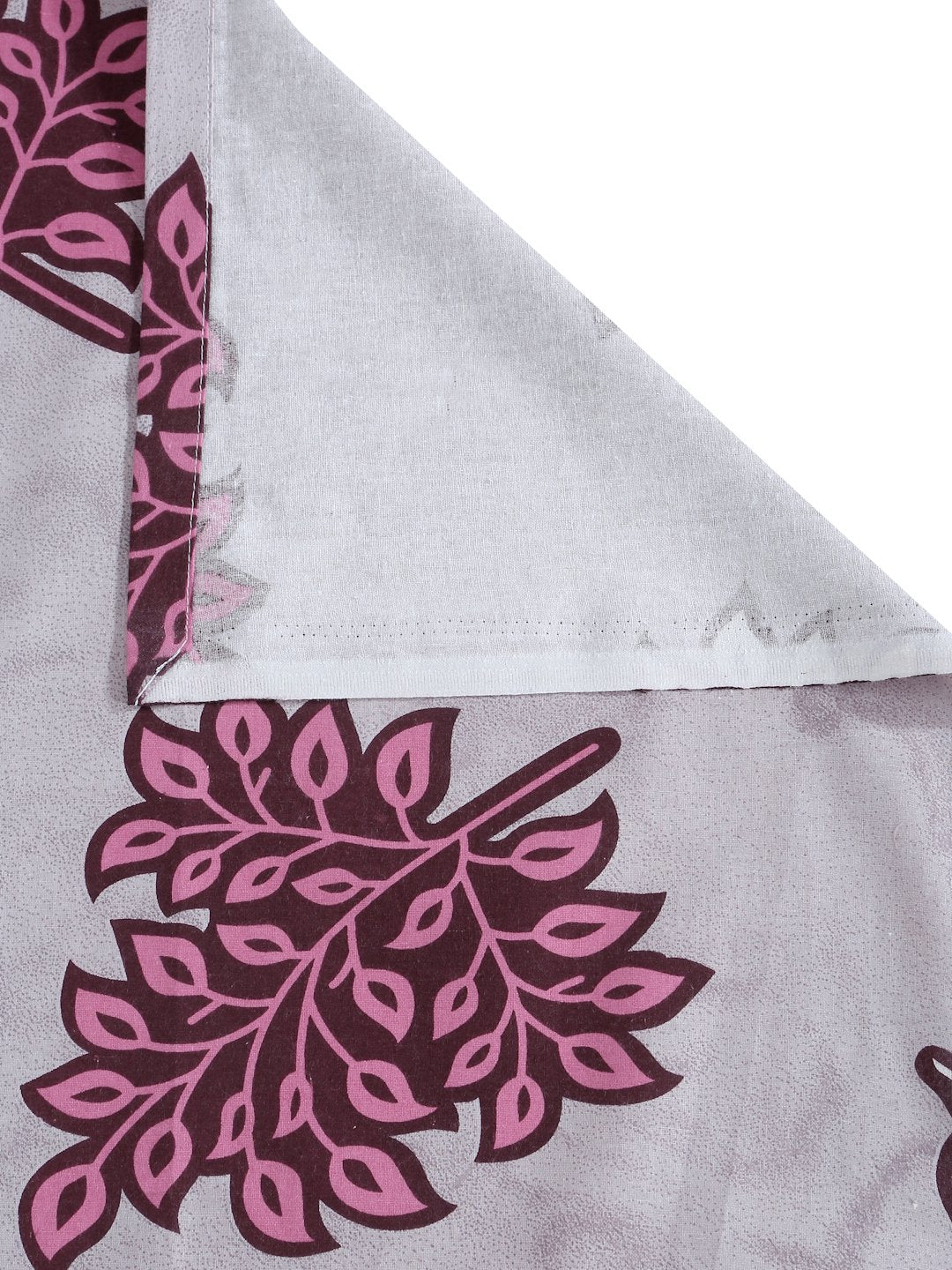 Purple Floral 400 TC Pure Cotton Double Bedsheet with 2 Pillow Covers