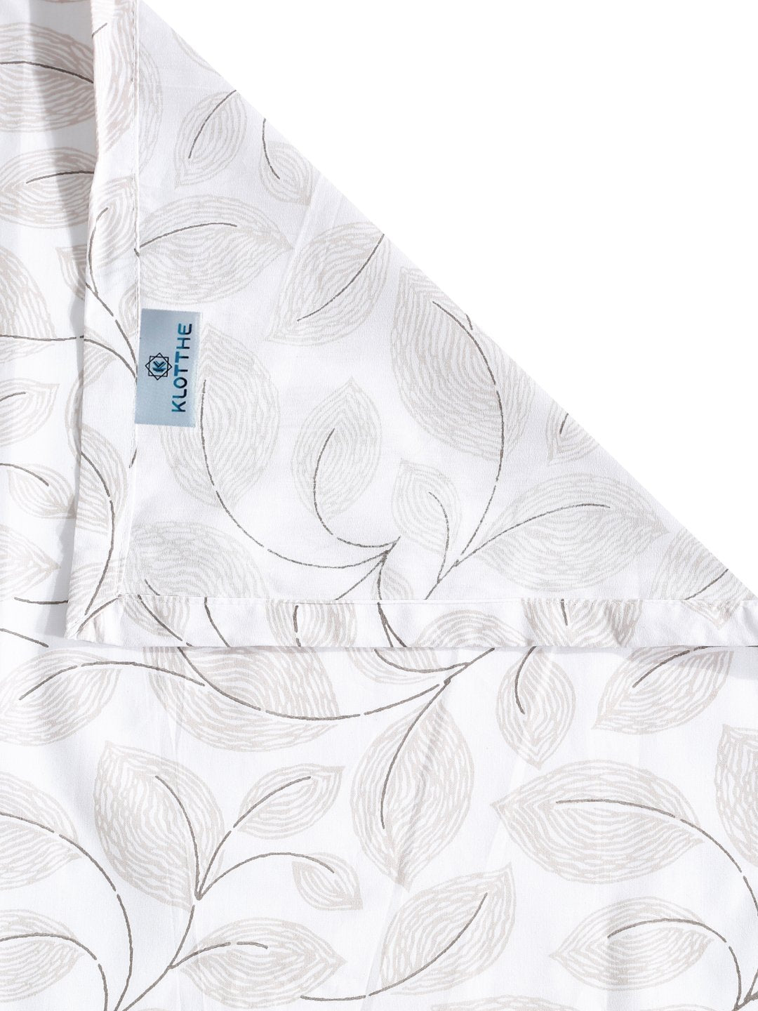 White Floral 400 TC Pure Cotton Super King Double Bedsheet with 2 Pillow Covers