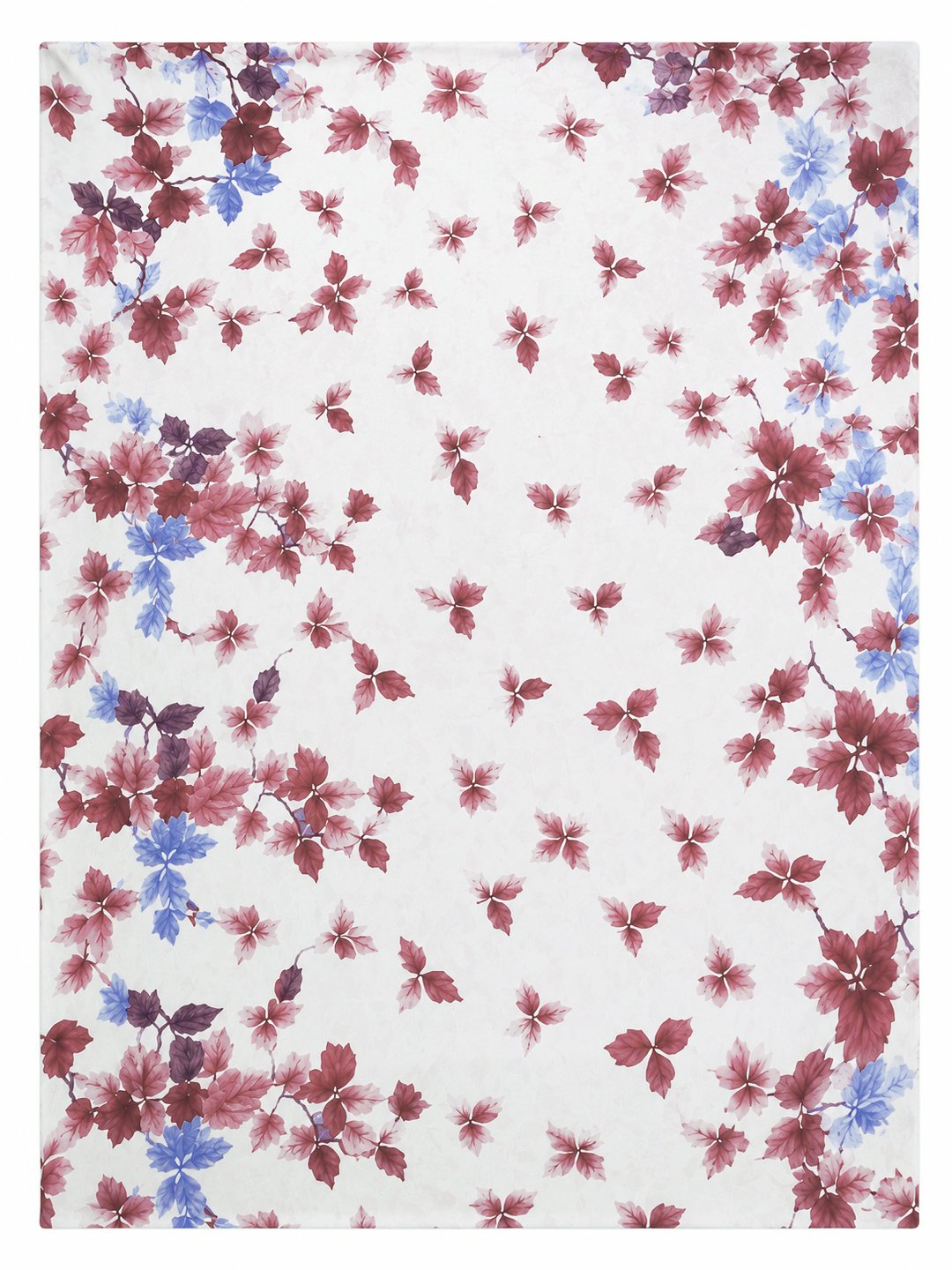 Cream Floral Cotton Blend Fitted Double Bedsheet with 2 Pillow Covers