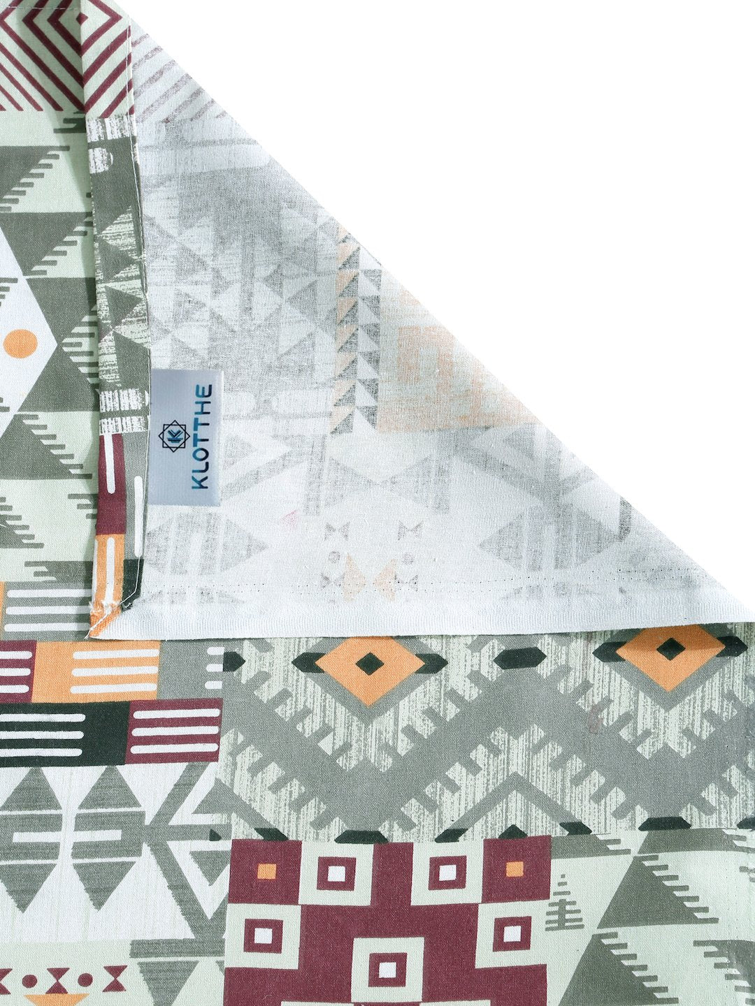 Multi Geometric 400 TC Pure Cotton Super King Double Bedsheet with 2 Pillow Covers