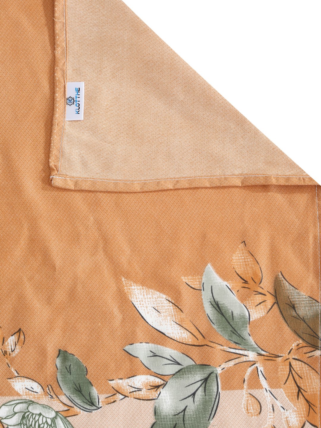 Green Floral 300 TC Cotton Blend Single Bedsheet with Pillow Cover