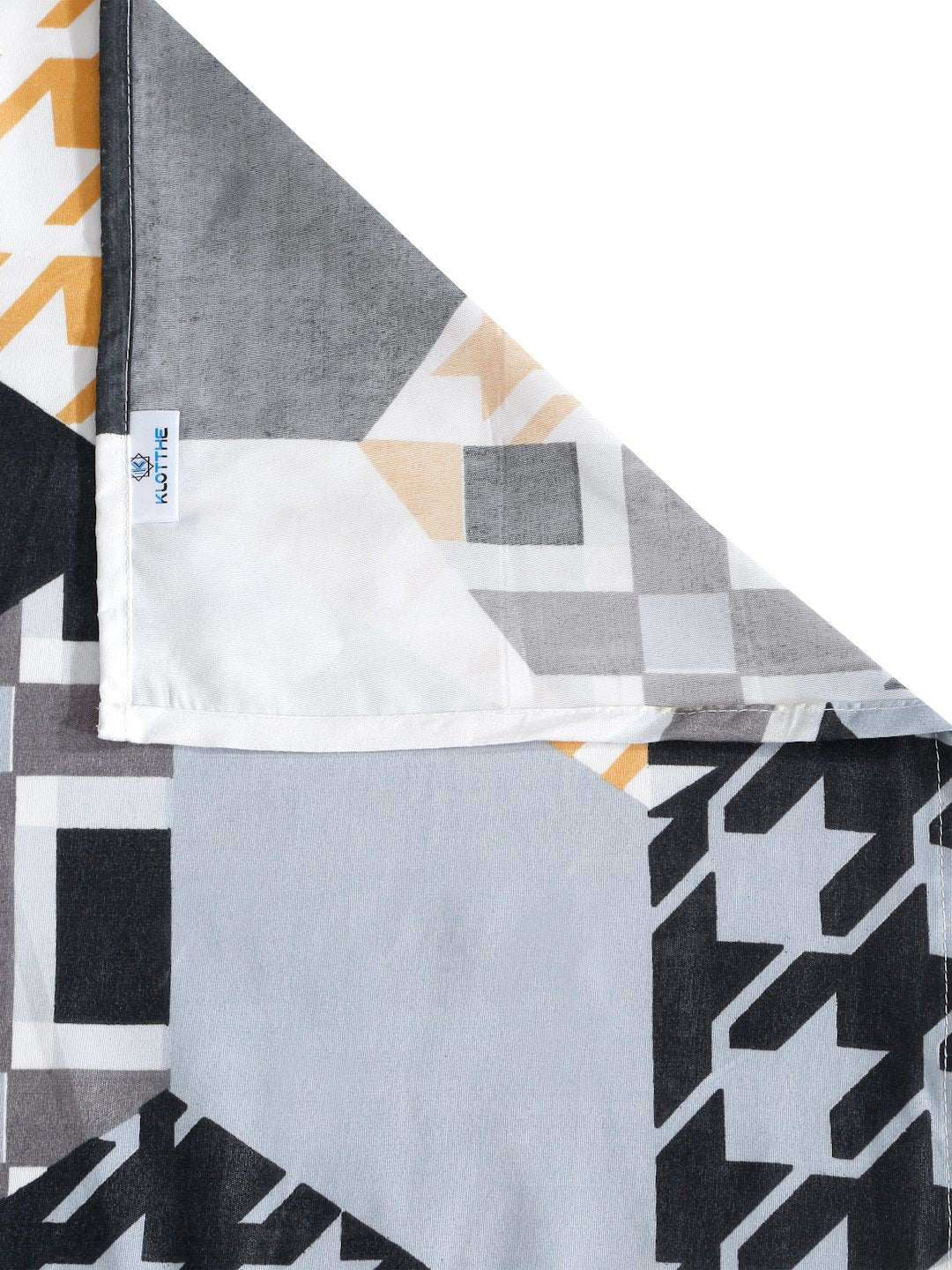 Multi Geometric 300 TC Cotton Blend Single Bedsheet Set in Book Fold Packing