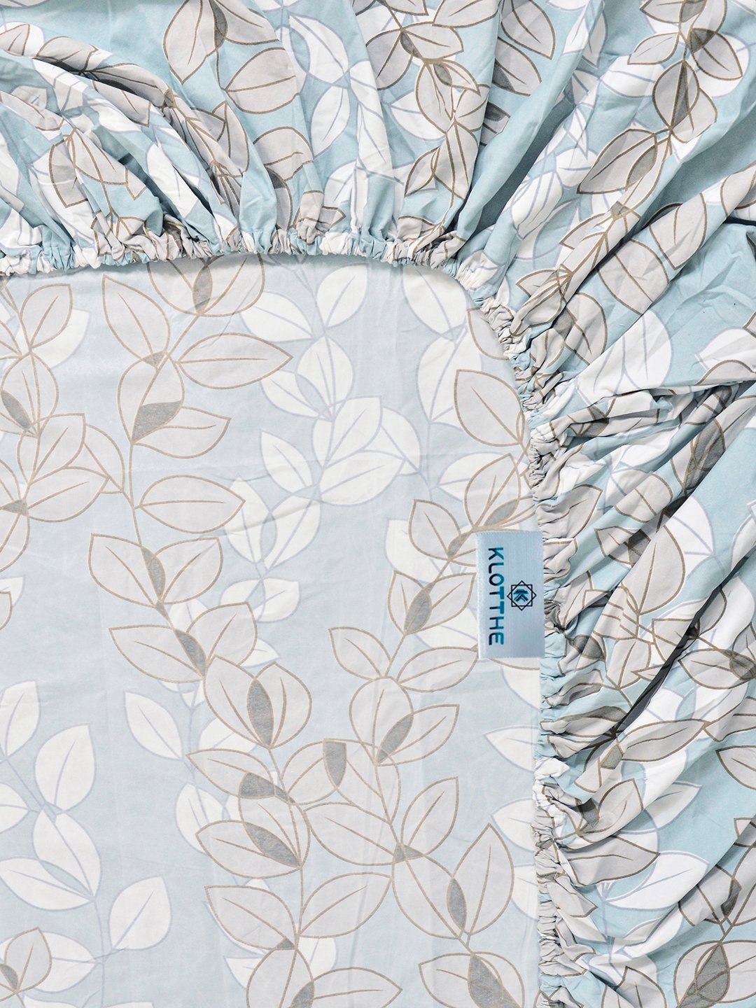 Multi Floral Cotton Blend Fitted Single Bedsheet with Pillow Cover