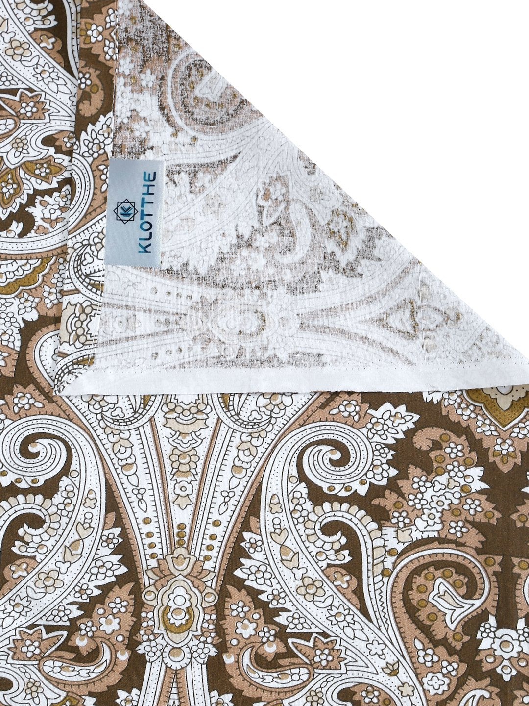 Brown Floral 400 TC Pure Cotton Double Bedsheet in Book Fold Packing