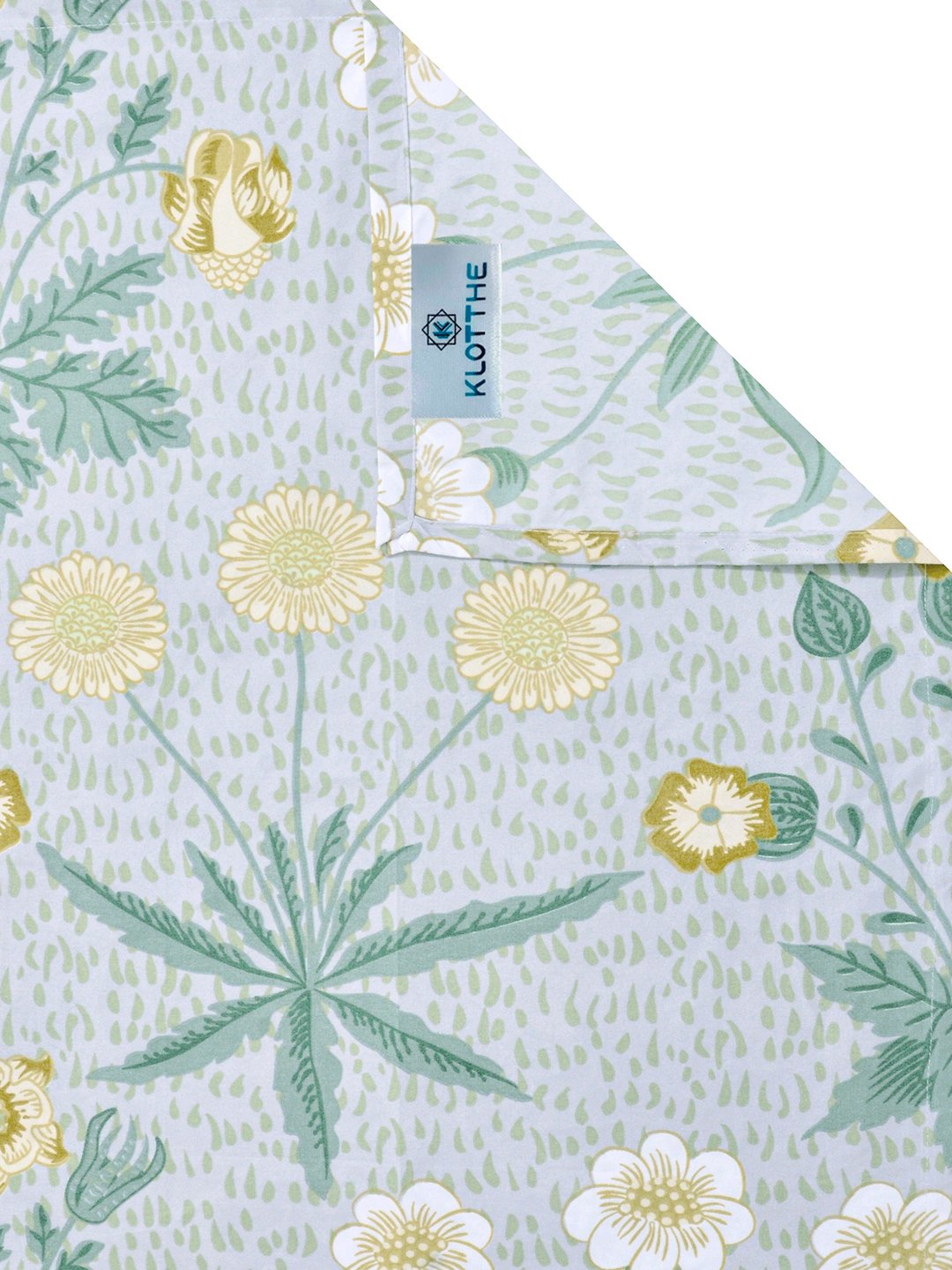 Green Floral Cotton Blend Double Bedsheet with 2 Pillow Covers