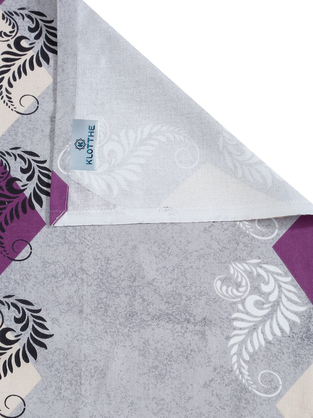 Purple Geometric 400 TC Pure Cotton Double Bedsheet with 2 Pillow Covers