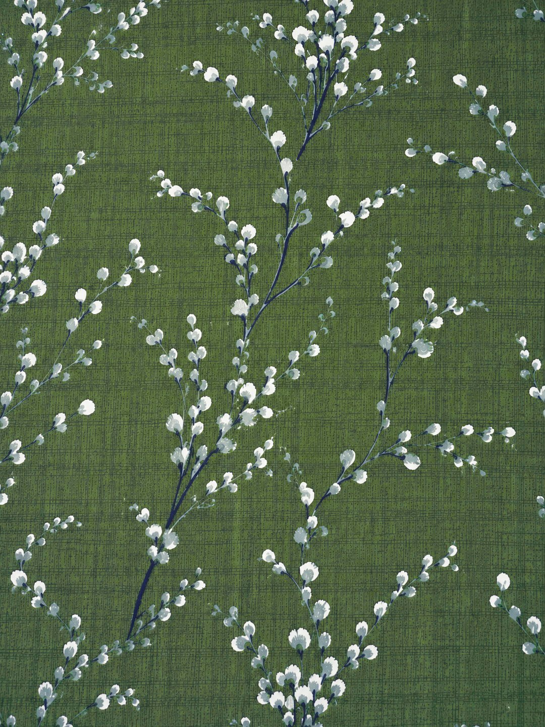 Green Floral Cotton Blend Double Bedsheet with 2 Pillow Covers