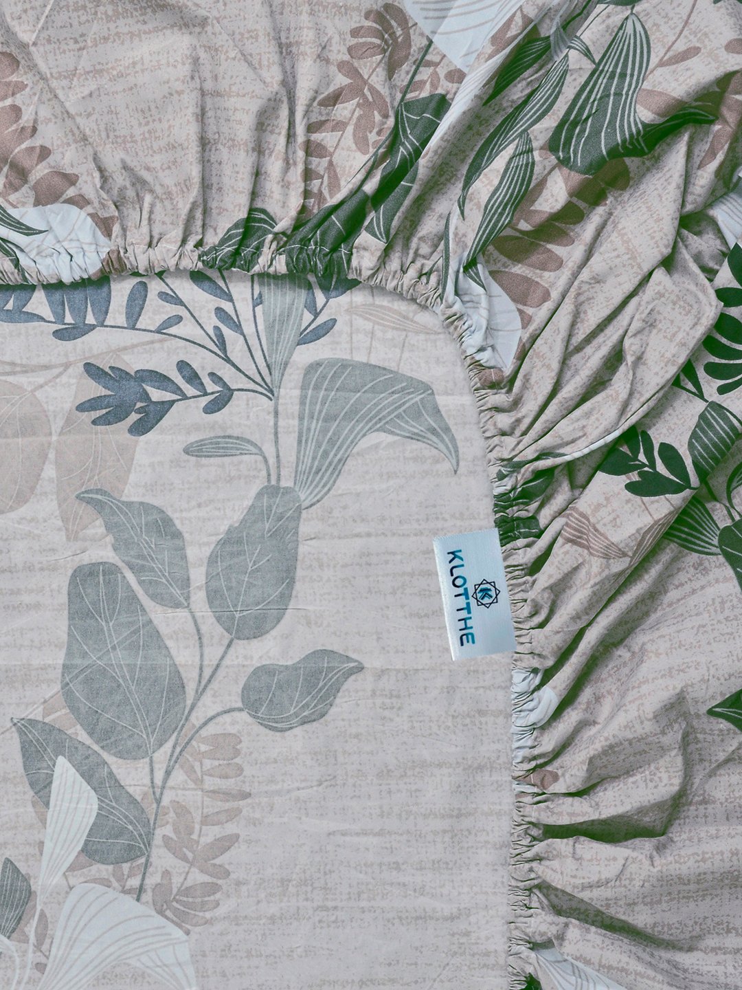 Multi Floral Cotton Blend Fitted Single Bedsheet with Pillow Cover