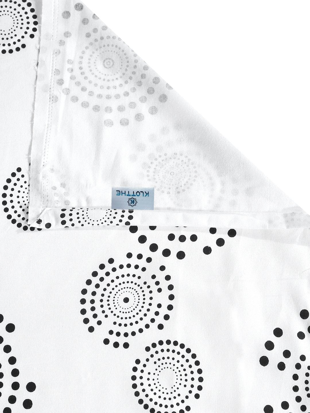OffWhite Floral 400 TC Pure Cotton Super King Double Bedsheet with 4 Pillow Covers