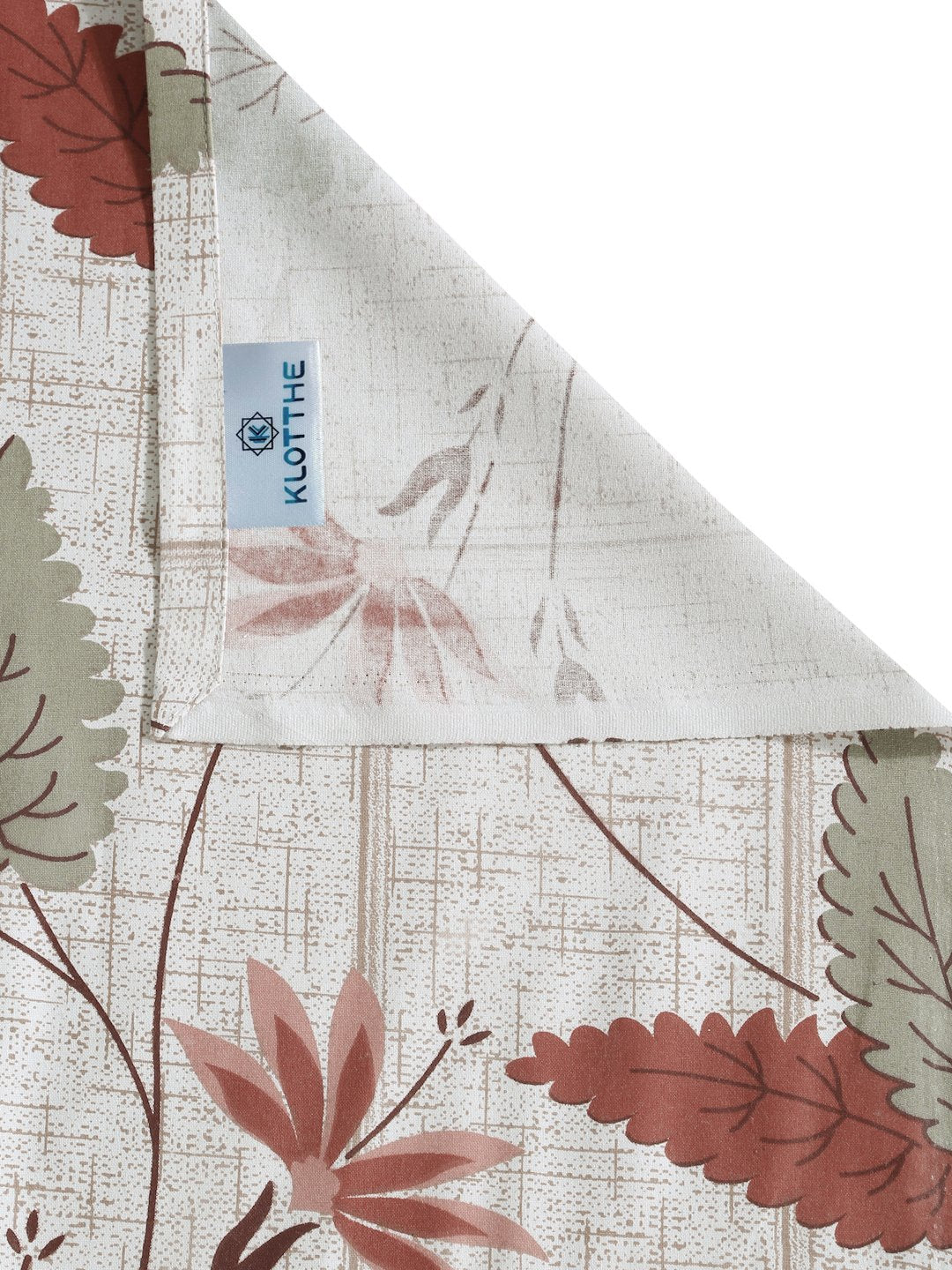 Beige Floral 400 TC Pure Cotton Double Bedsheet with 2 Pillow Covers