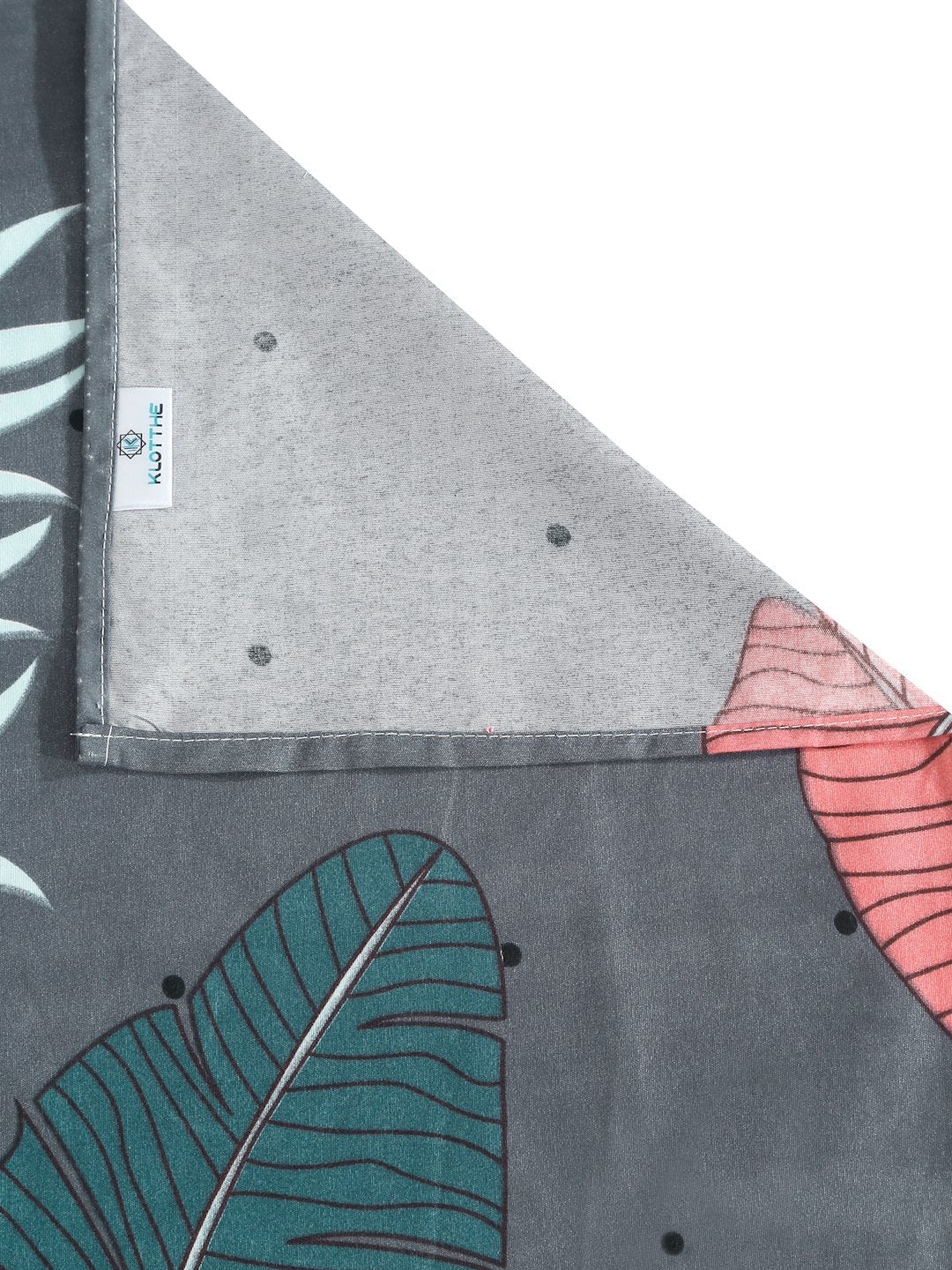 Grey Floral 300 TC Cotton Blend Double Bedsheet in Book Fold Packing