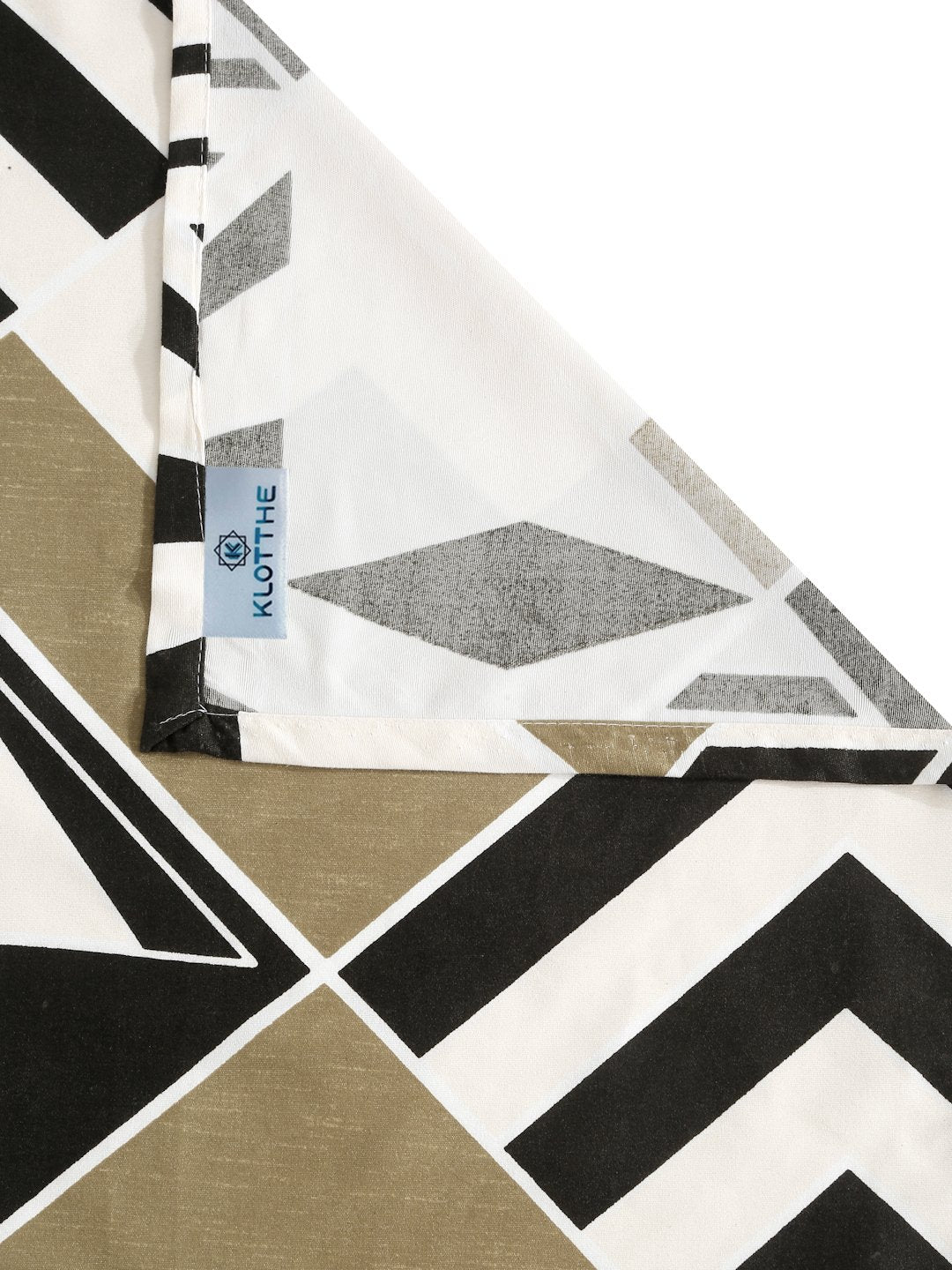 Multi Geometric 300 TC Cotton Blend Single Bedsheet with Pillow Cover
