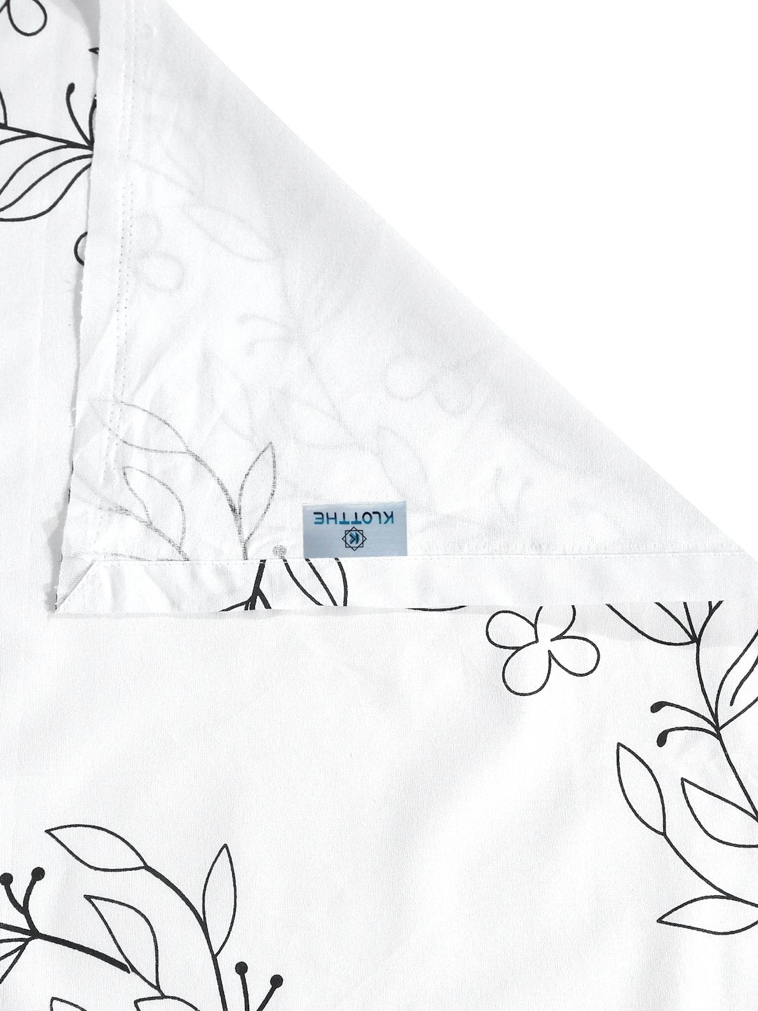 OffWhite Floral 400 TC Pure Cotton Super King Double Bedsheet with 4 Pillow Covers