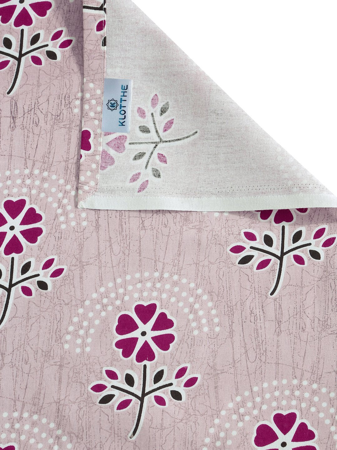 Pink Floral 400 TC Pure Cotton Double Bedsheet with 2 Pillow Covers