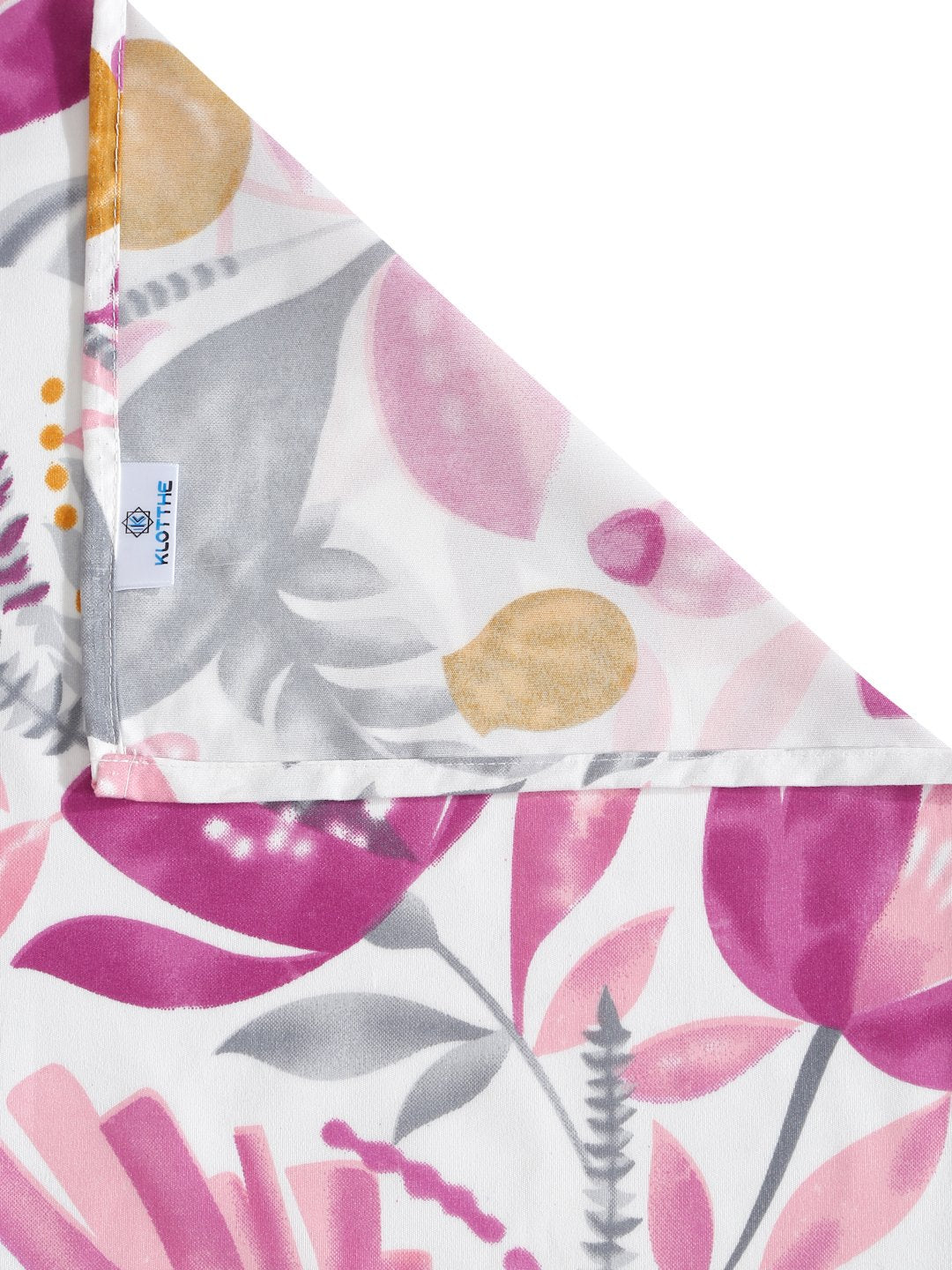 Multi Floral 300 TC Cotton Blend Single Bedsheet with Pillow Cover
