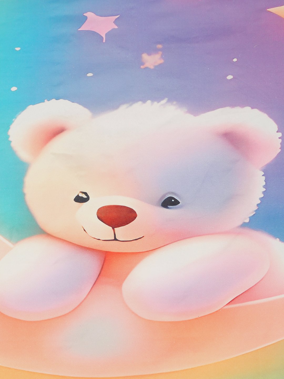 Multi 7D Cartoon Characters Printed Cotton Blend Double Bedsheet with 2 Pillow Covers