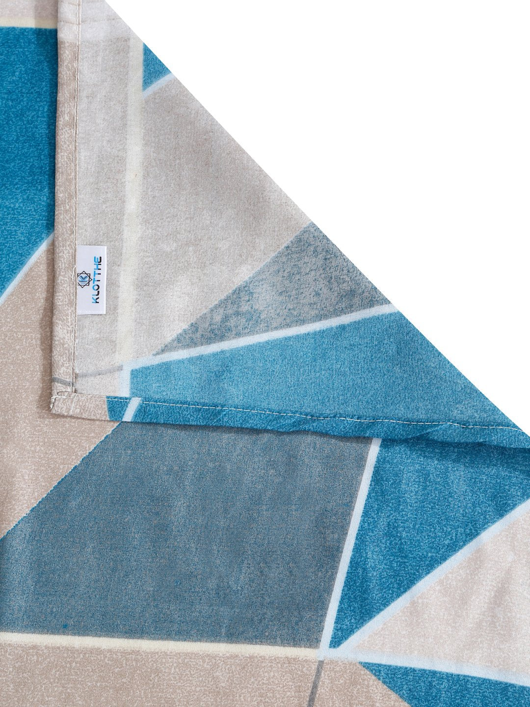 Multi Geometric 300 TC Cotton Blend Double Bedsheet with 2 Pillow Covers