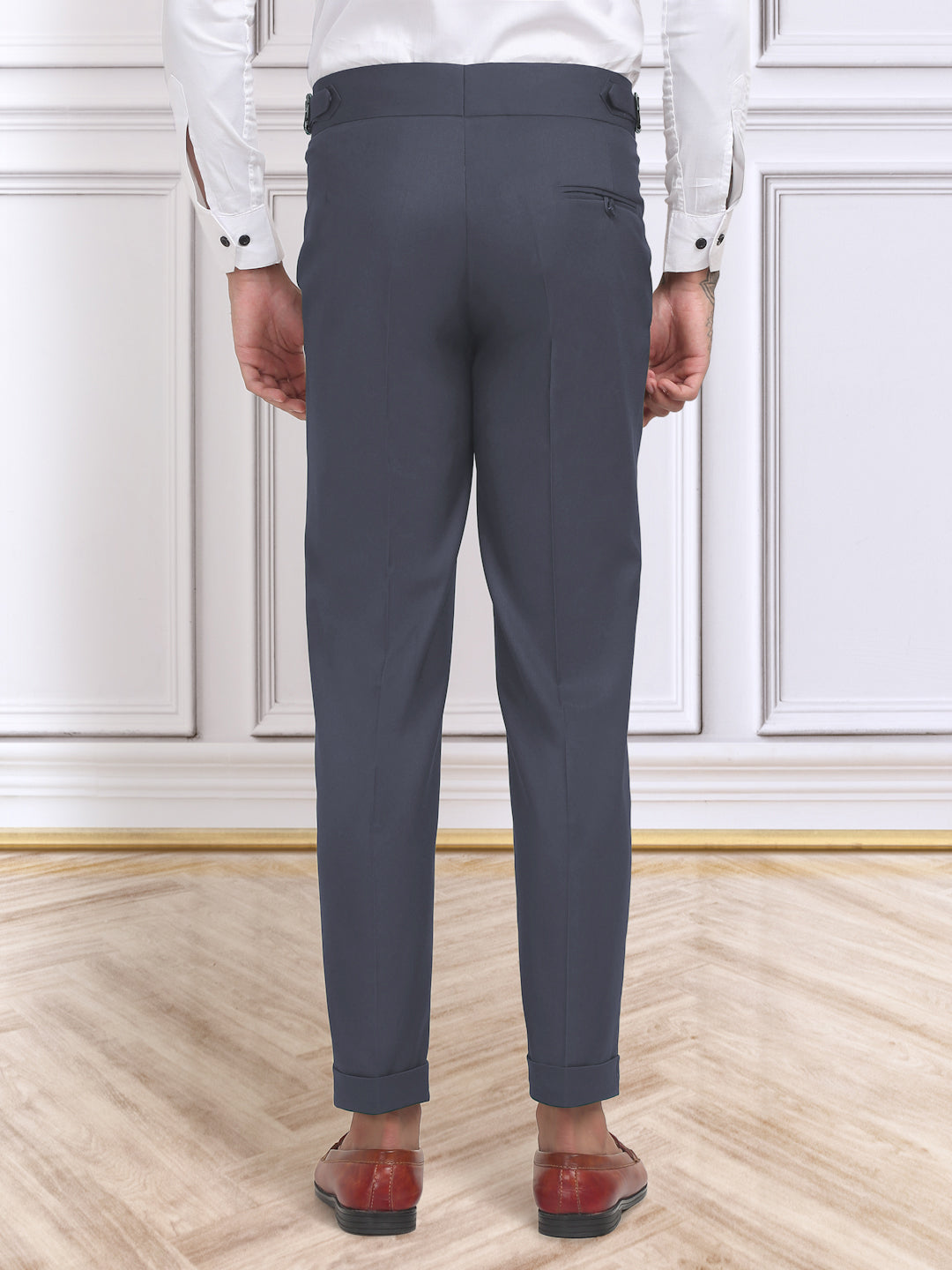 Klotthe Men's Slim Fit Formal Trouser-LightBlue