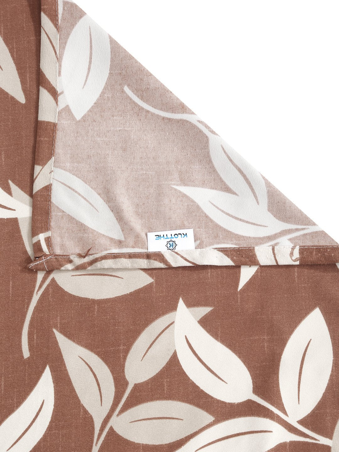 Brown Floral 300 TC Cotton Blend Double Bedsheet in Book Fold Packing