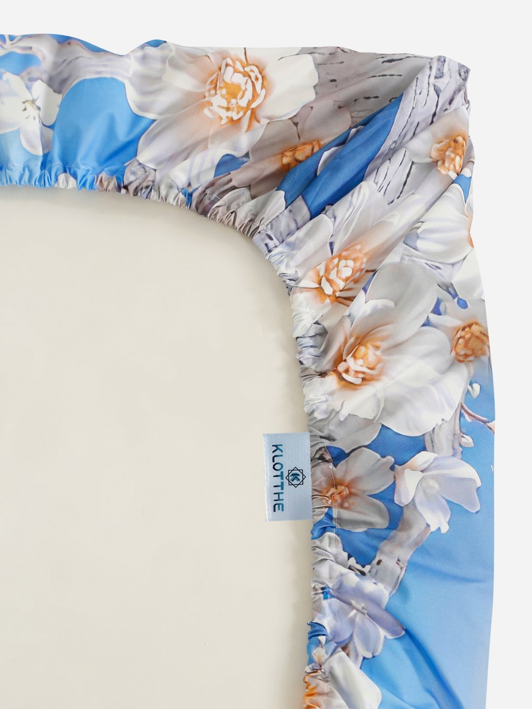 Blue Cartoon Characters 7D King Size Cotton Blend Fitted Double Bedsheet with 2 Pillow Covers