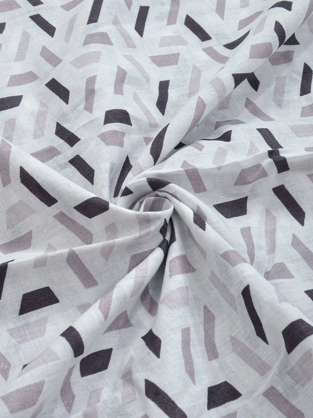 Purple Pure Cotton Geometric Double Bed Dohar