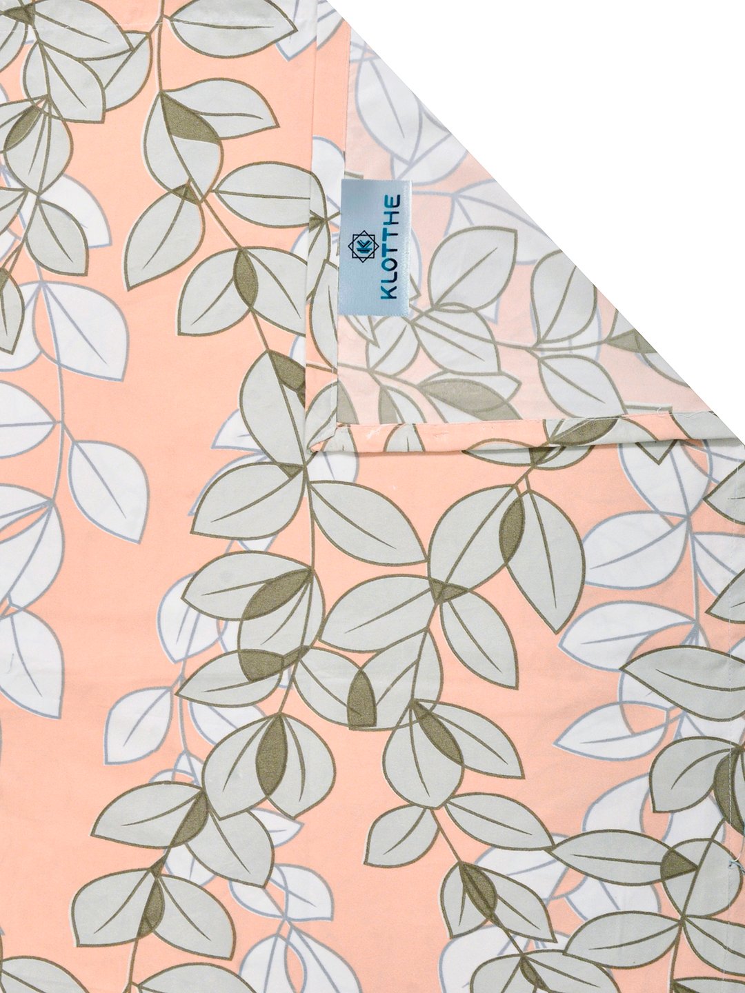 Orange Floral Cotton Blend Double Bedsheet with 2 Pillow Covers