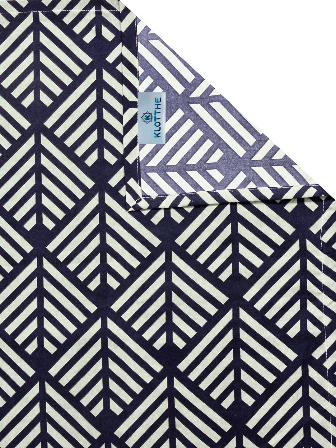 Multi Geometric Cotton Blend Single Bedsheet with Pillow Cover