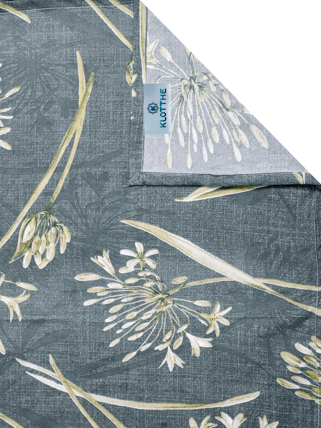 Green Floral Cotton Blend Single Bedsheet with Pillow Cover