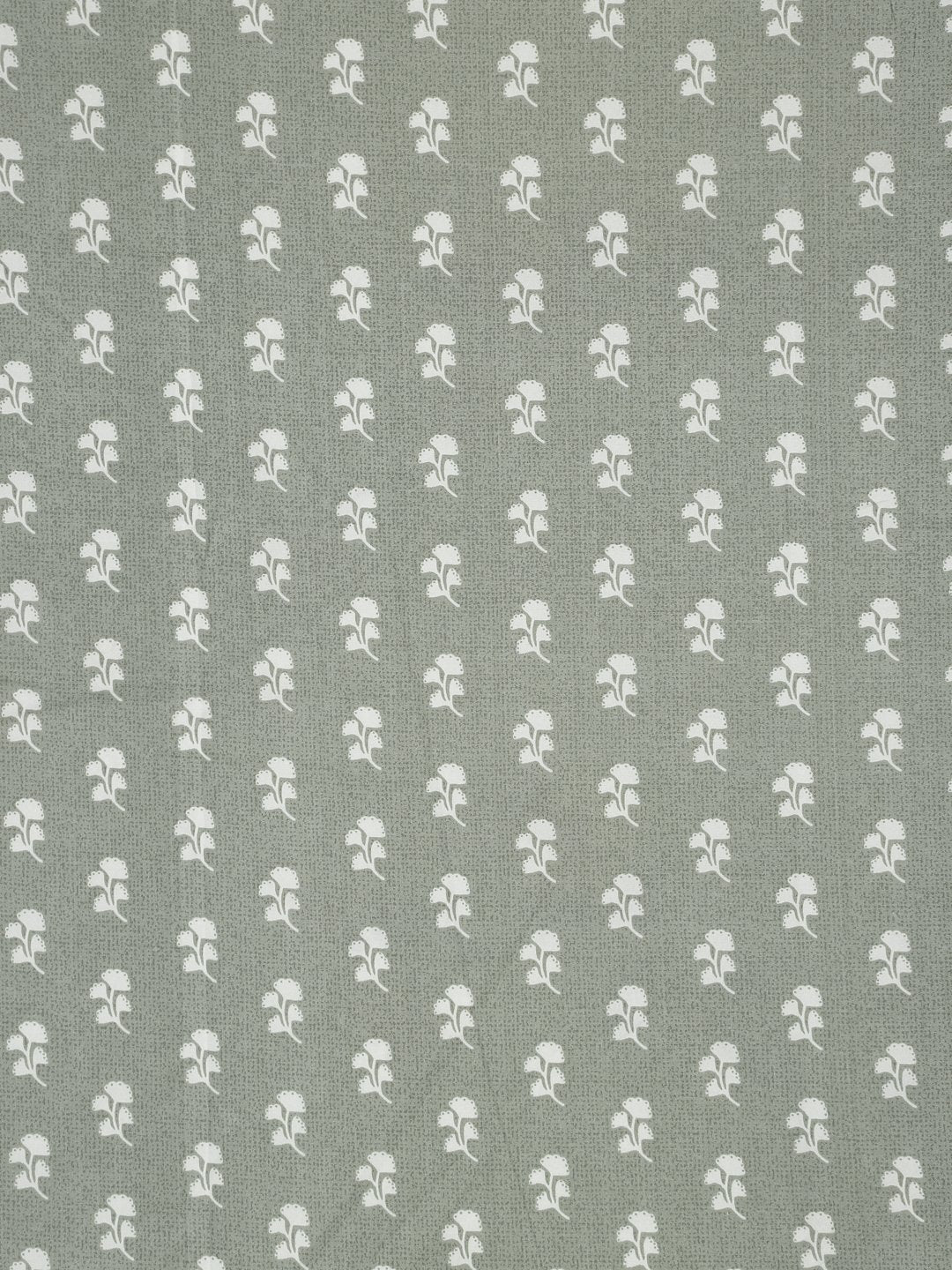 Green Cotton Blend Floral Double Bed Dohar