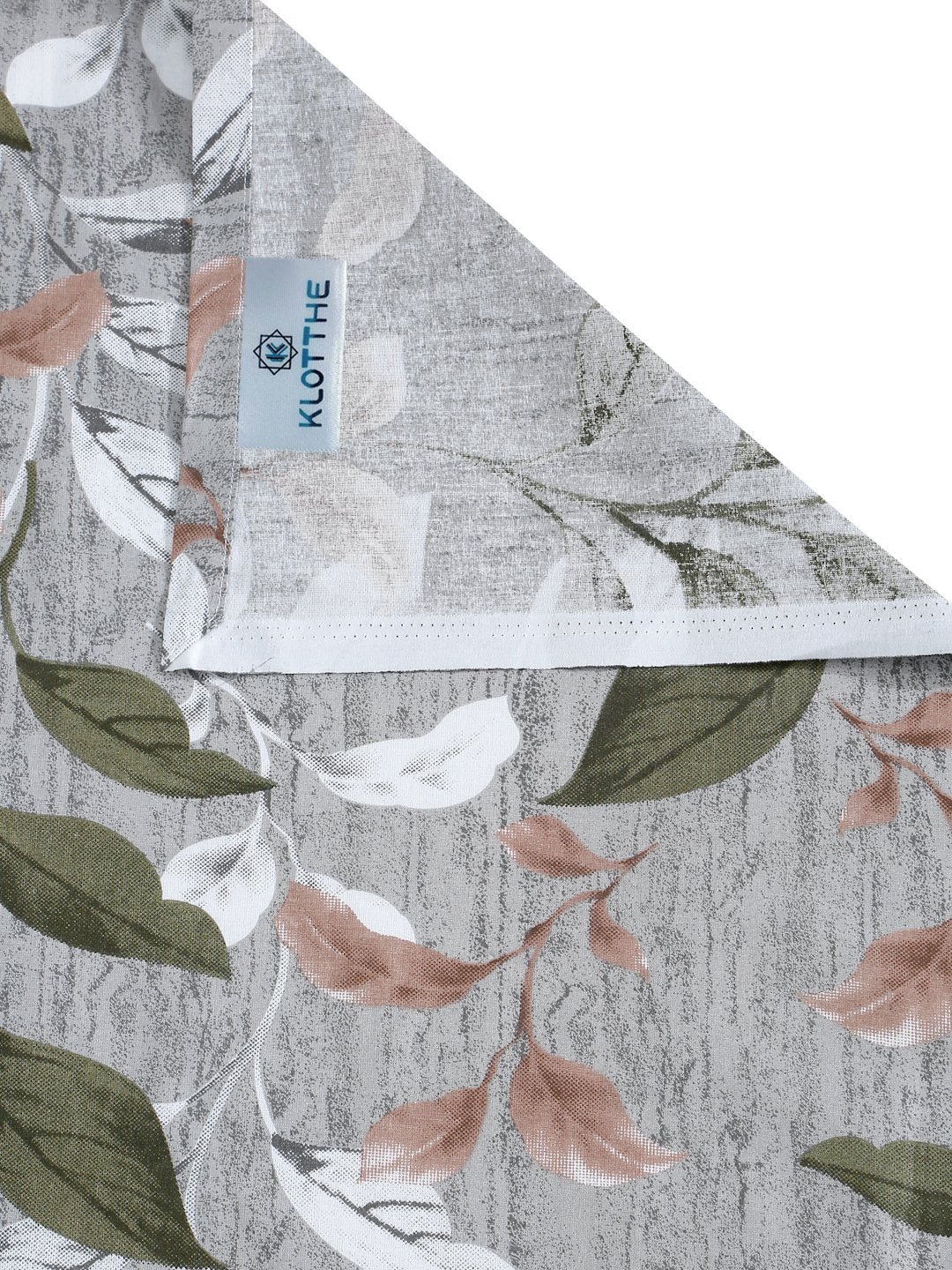 Grey Floral 400 TC Pure Cotton Double Bedsheet in Book Fold Packing