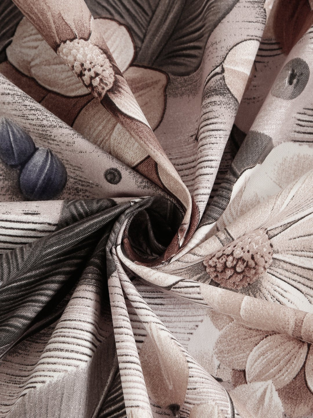 Multi Floral 7D King Size Cotton Blend Double Bedsheet with 2 Pillow Covers