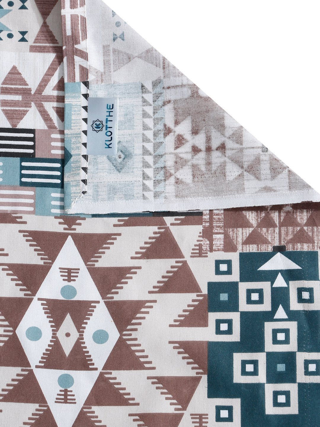 Multi Geometric 400 TC Pure Cotton Single Bedsheet with Pillow Cover