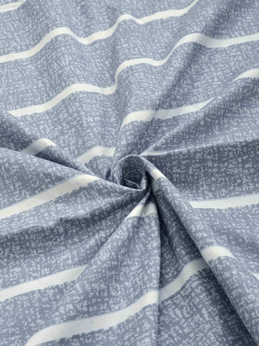Blue Cotton Blend Geometric Double Bed Dohar