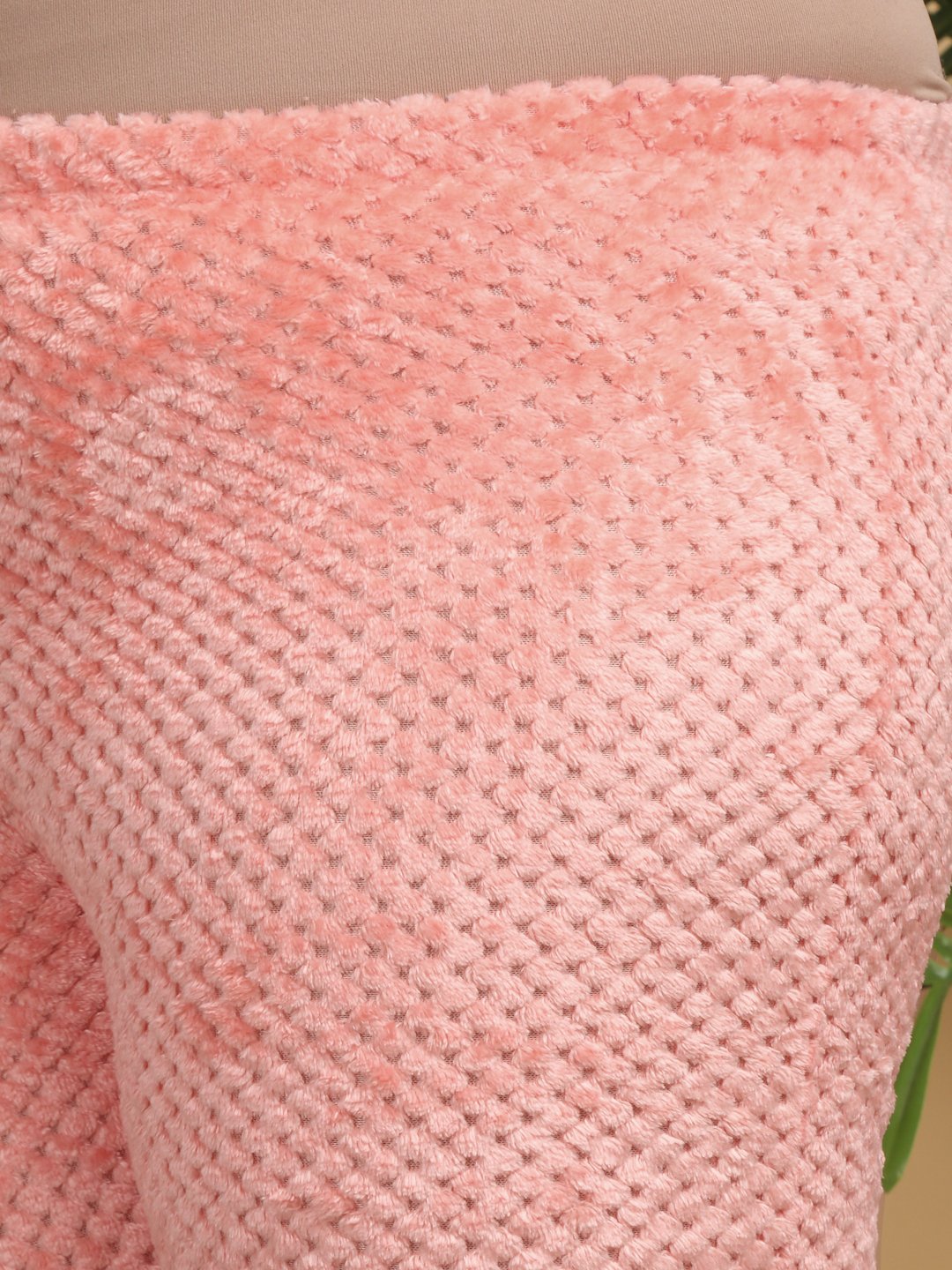 Women Orange Solid Hooded Woolen Night Suit