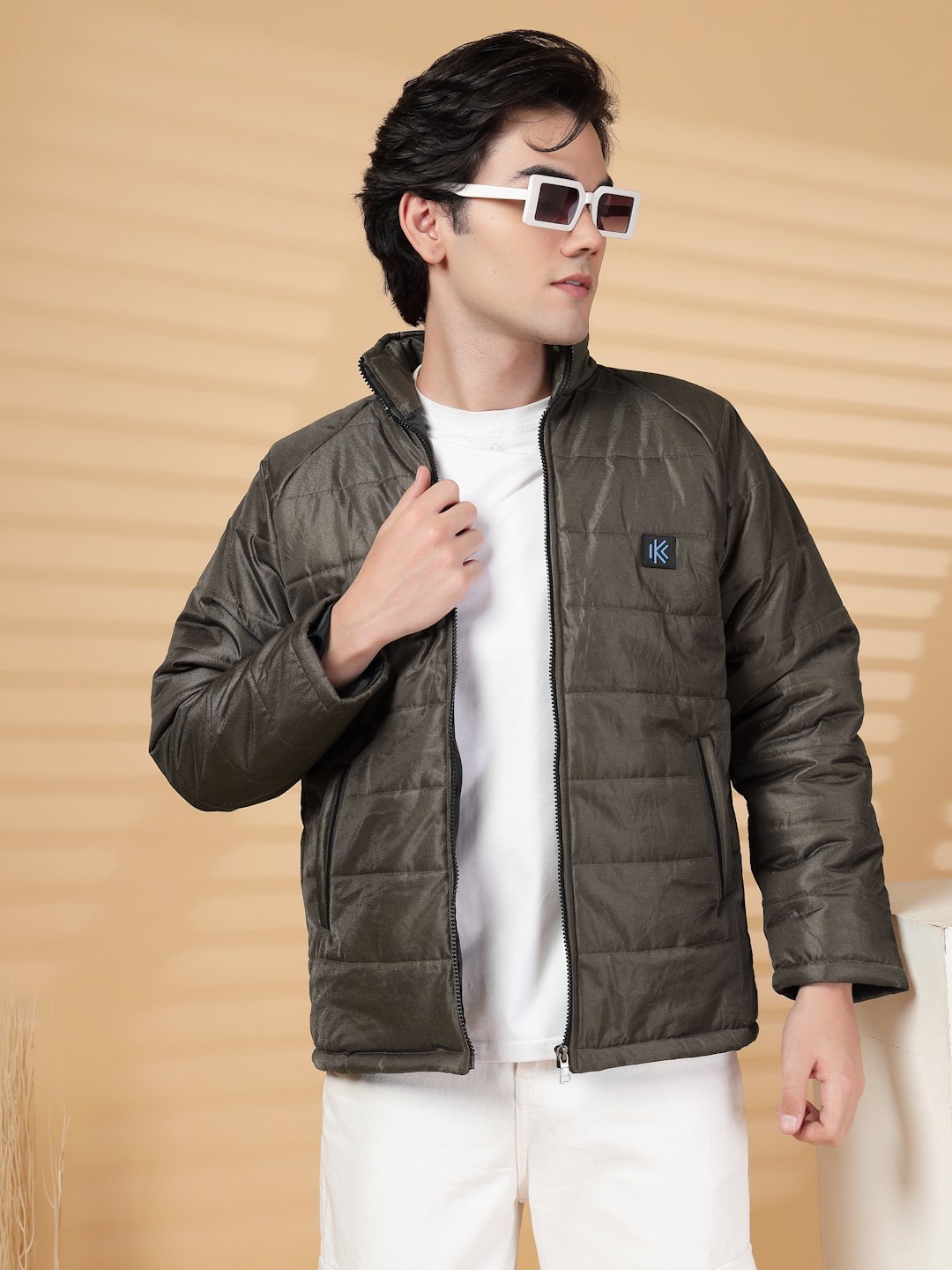 Klotthe Men Dark Brown Heavy Winter Quilted Jacket