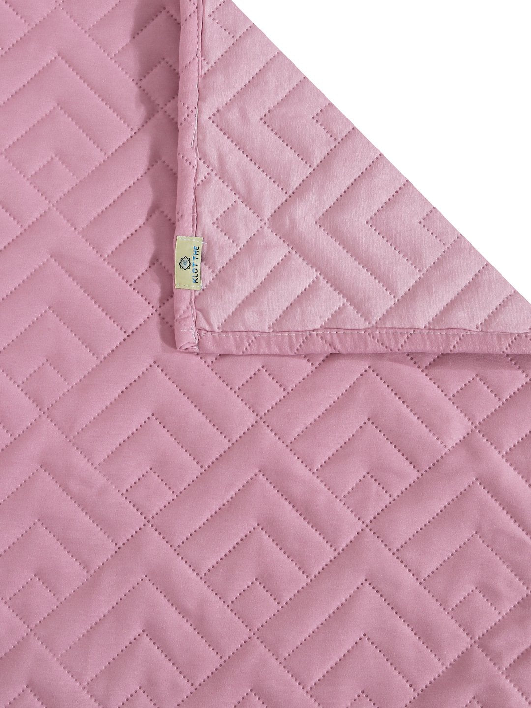 Pink Geometric King Size Micro Fiber Filling Double Bedcover with 2 Pillow covers