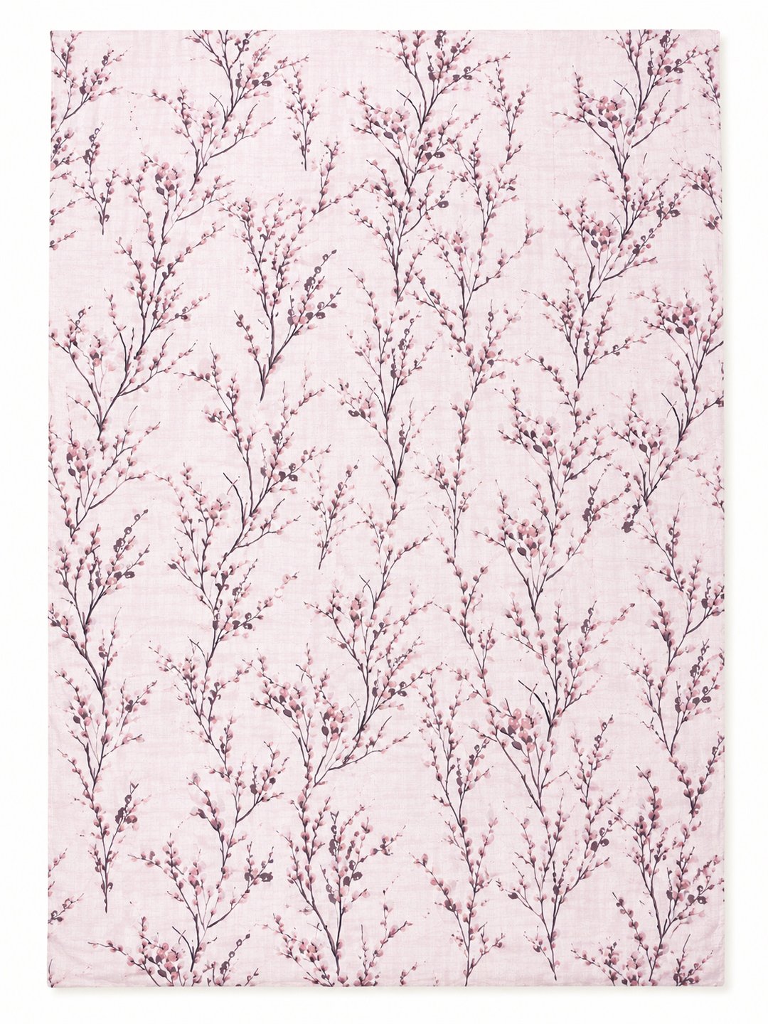Cream Floral Cotton Blend Double Bedsheet with 2 Pillow Covers