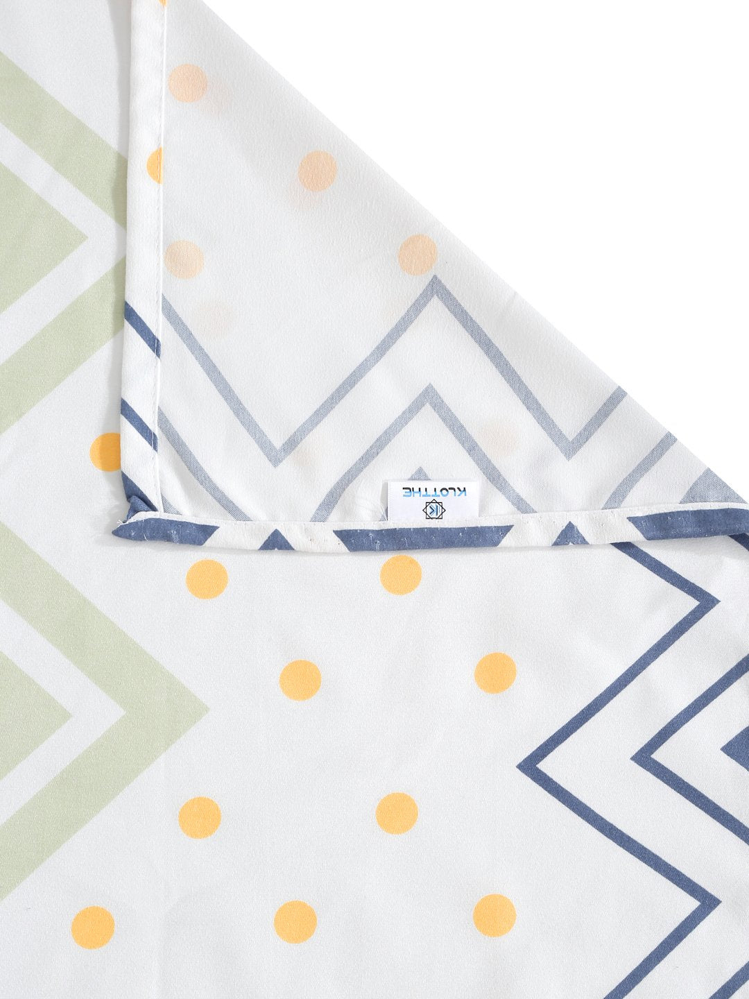 Multi Geometric 300 TC Cotton Blend Single Bedsheet with Pillow Cover