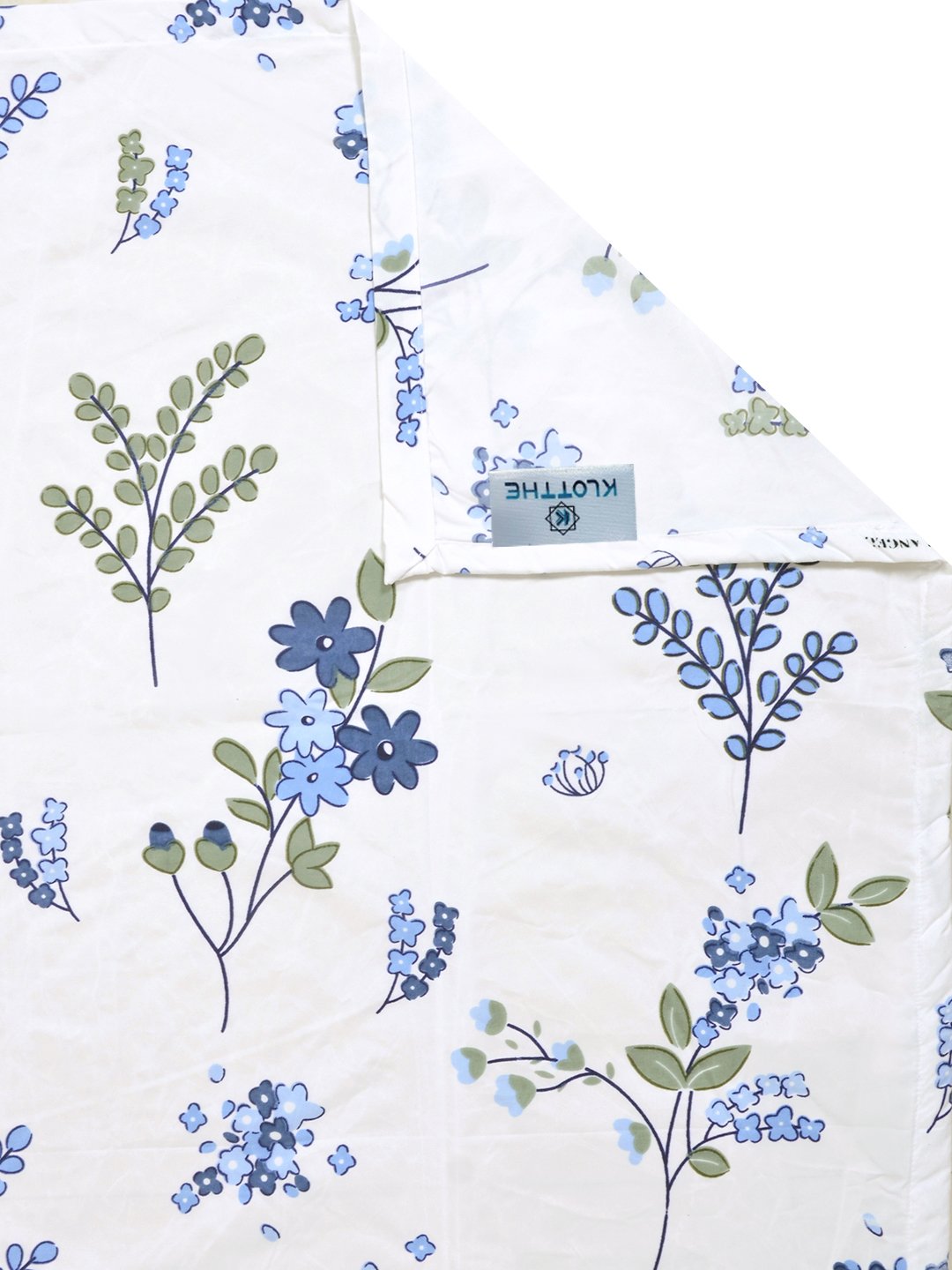 White Geometric 300 TC Cotton Blend Double Bedsheet with 2 Pillow Covers