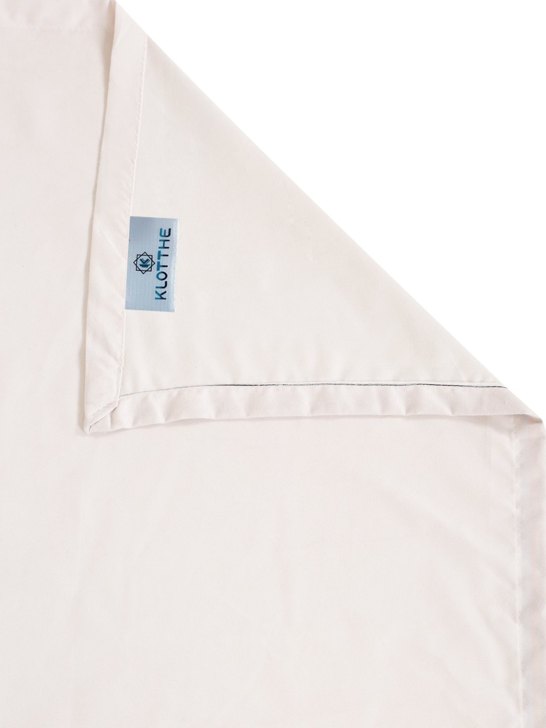 Digital Cream Geometric Cotton Blend Double Bedsheet with 2 Pillow Covers
