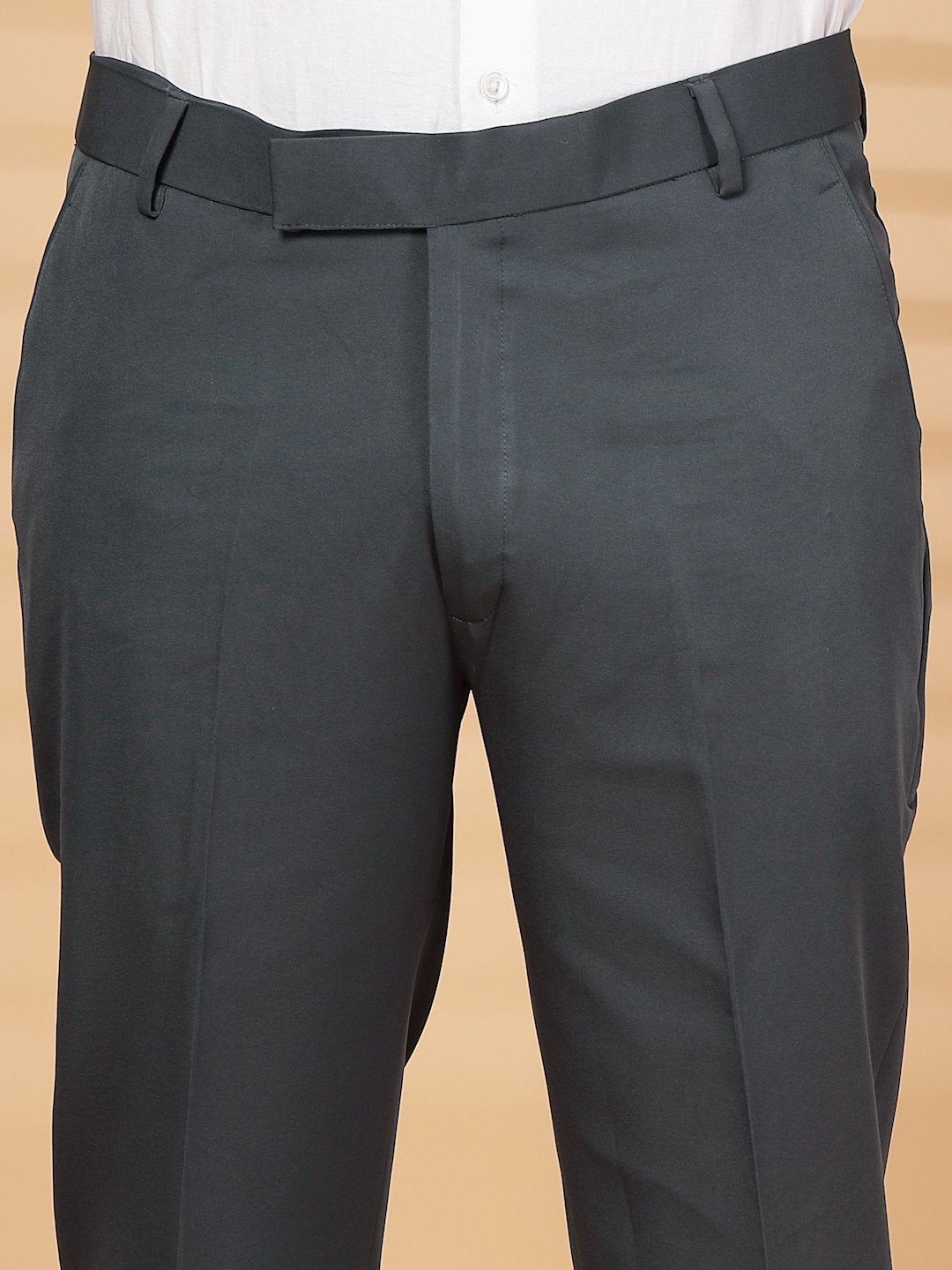 Grey Solid Embroidery Single-Breasted Two-Piece Party Suit