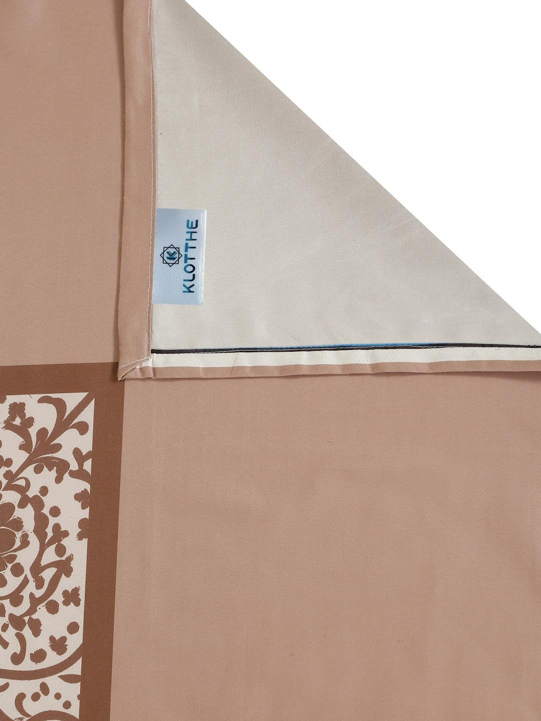 Digital Printed Cream Floral Cotton Blend Double Bedsheet with 2 Pillow Covers